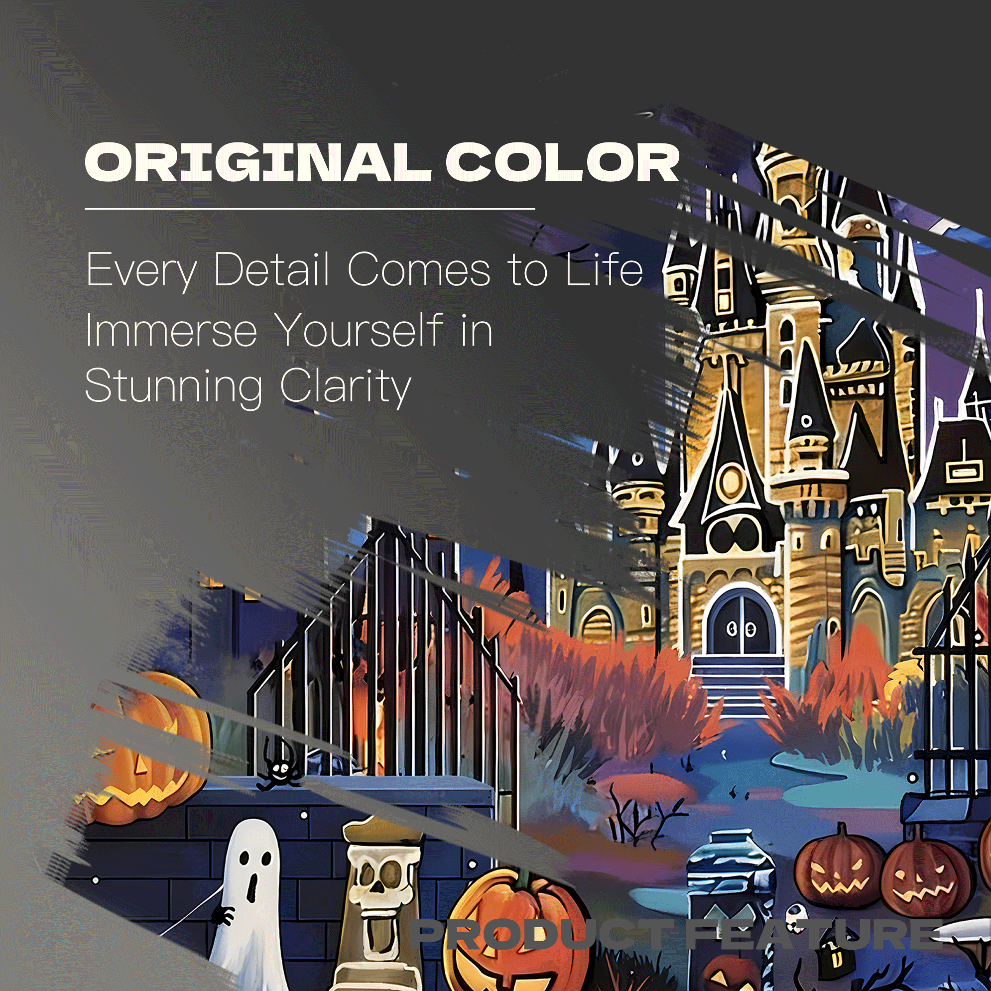 Ghosts Are On The Loose 2 500pcs/1000pcs Jigsaw Puzzle, Scratch-Resistant, Interactive Family Game & Brain-Boosting DIY Decor, Perfect for Halloween, Christmas & New Year Gifts, Family Puzzle Game