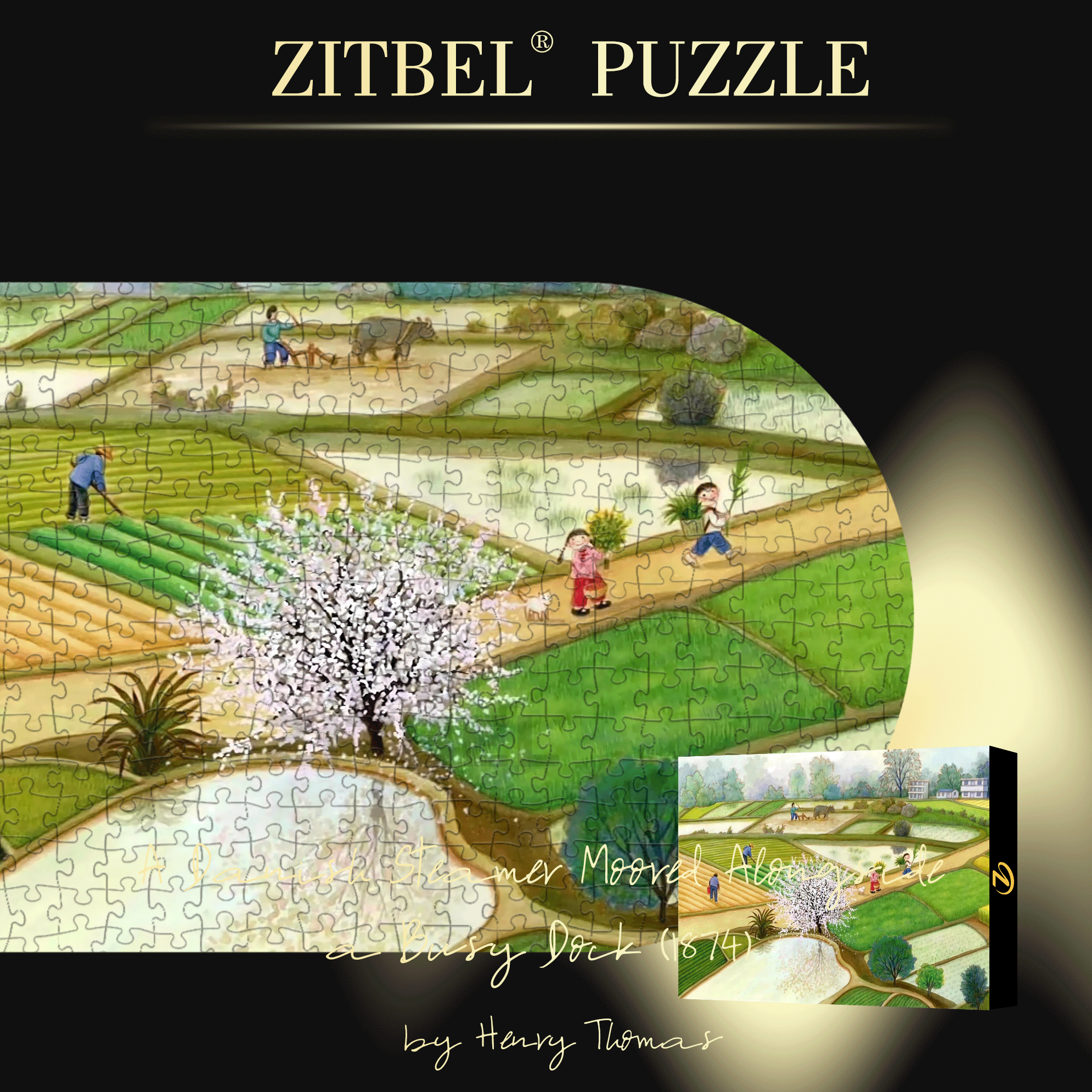 Country Road 2 500pcs/1000pcs Jigsaw Puzzle, Scratch-Resistant, Interactive Family Game & Brain-Boosting DIY Decor, Perfect for Halloween, Christmas & New Year Gifts, Family Puzzle Game