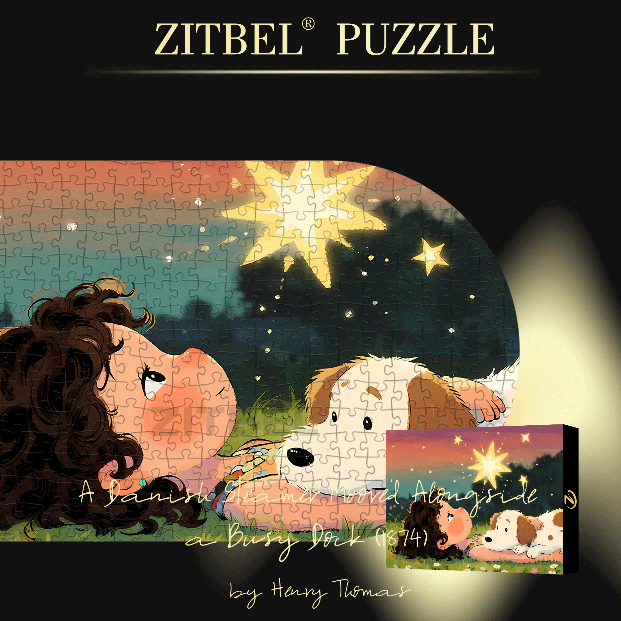 Curly-haired Shirley 500pcs/1000pcs Jigsaw Puzzle, Scratch-Resistant, Interactive Family Game & Brain-Boosting DIY Decor, Perfect for Halloween, Christmas & New Year Gifts, Family Puzzle Game