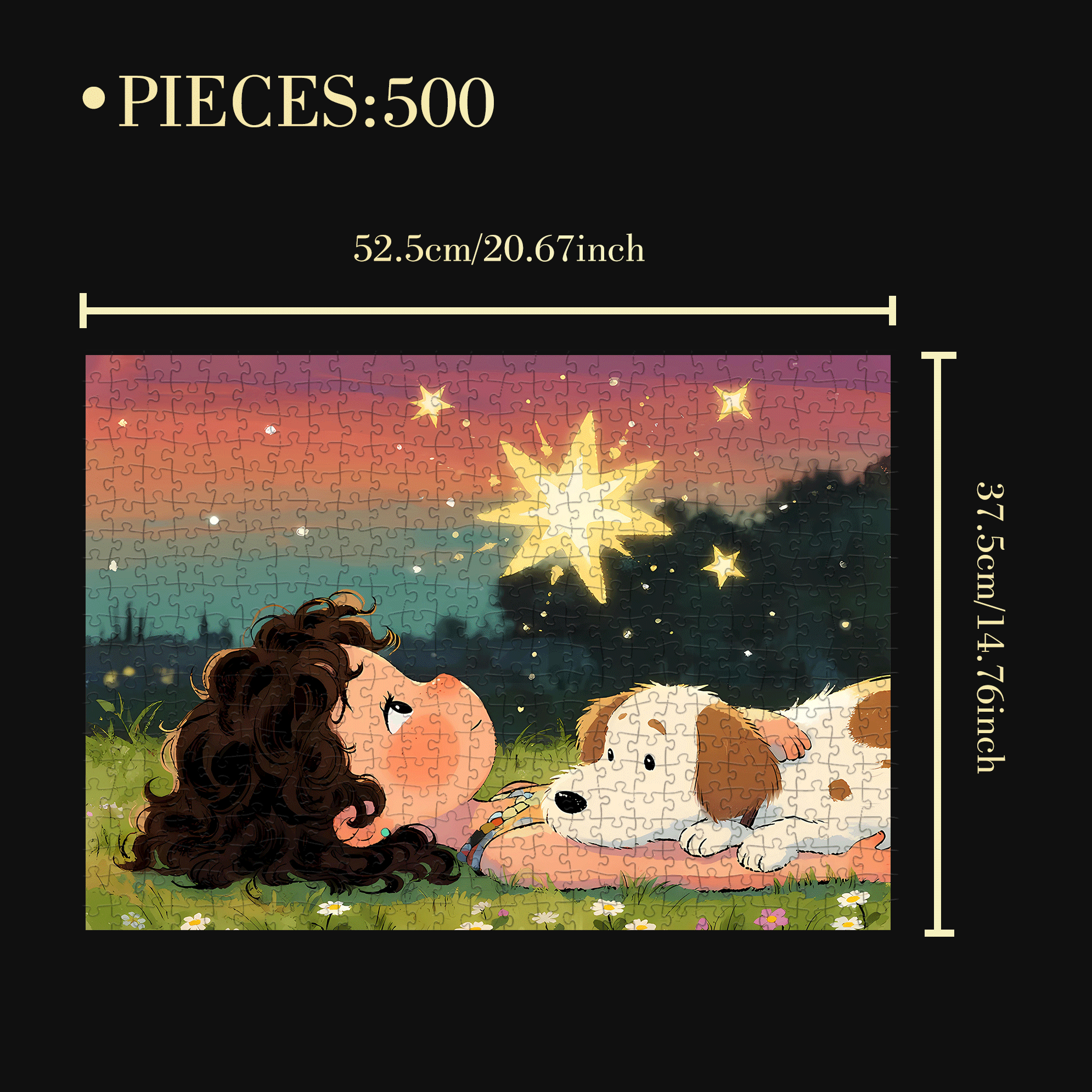 Curly-haired Shirley 500pcs/1000pcs Jigsaw Puzzle, Scratch-Resistant, Interactive Family Game & Brain-Boosting DIY Decor, Perfect for Halloween, Christmas & New Year Gifts, Family Puzzle Game