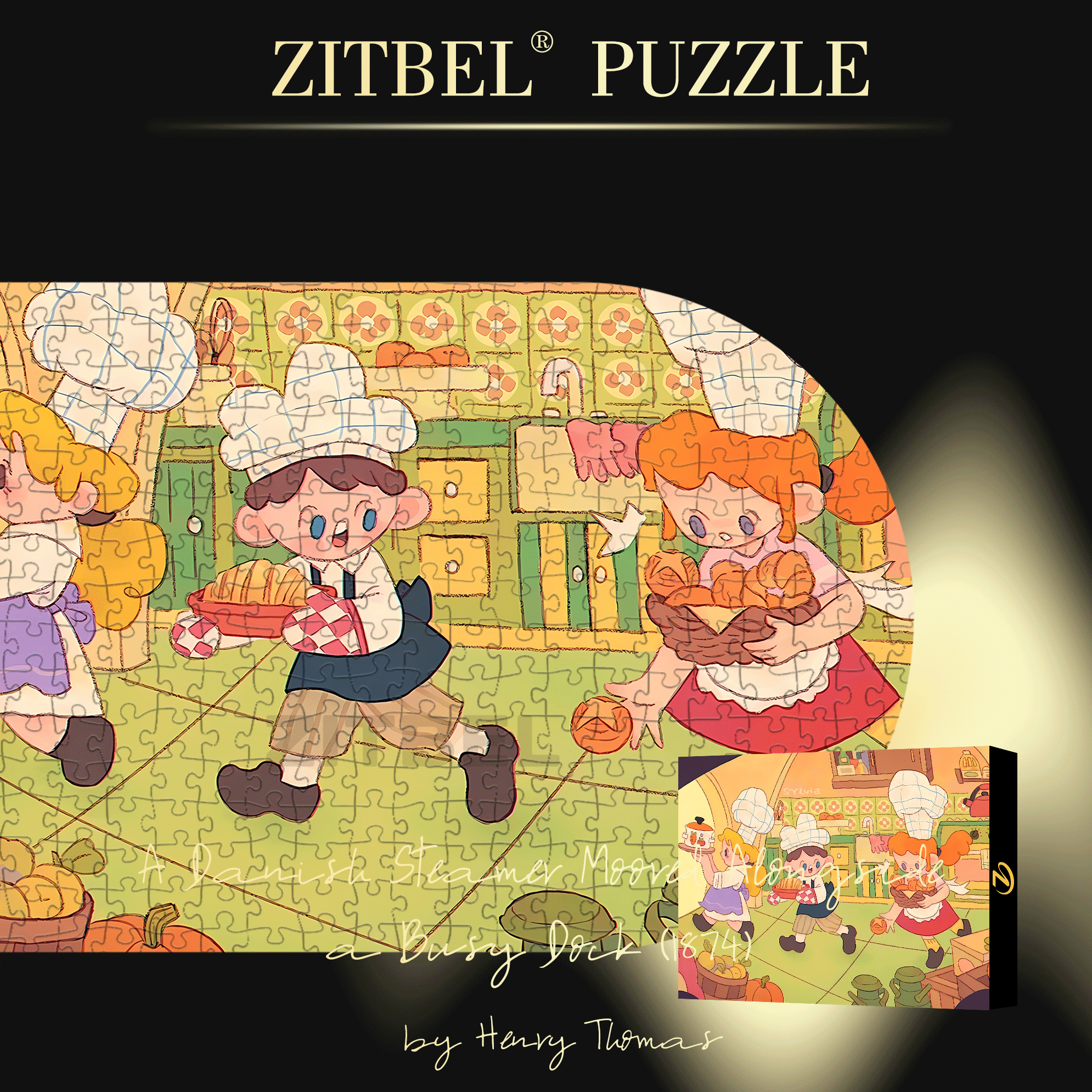 Dinner Is Served 500pcs/1000pcs Jigsaw Puzzle, Scratch-Resistant, Interactive Family Game & Brain-Boosting DIY Decor, Perfect for Halloween, Christmas & New Year Gifts, Family Puzzle Game