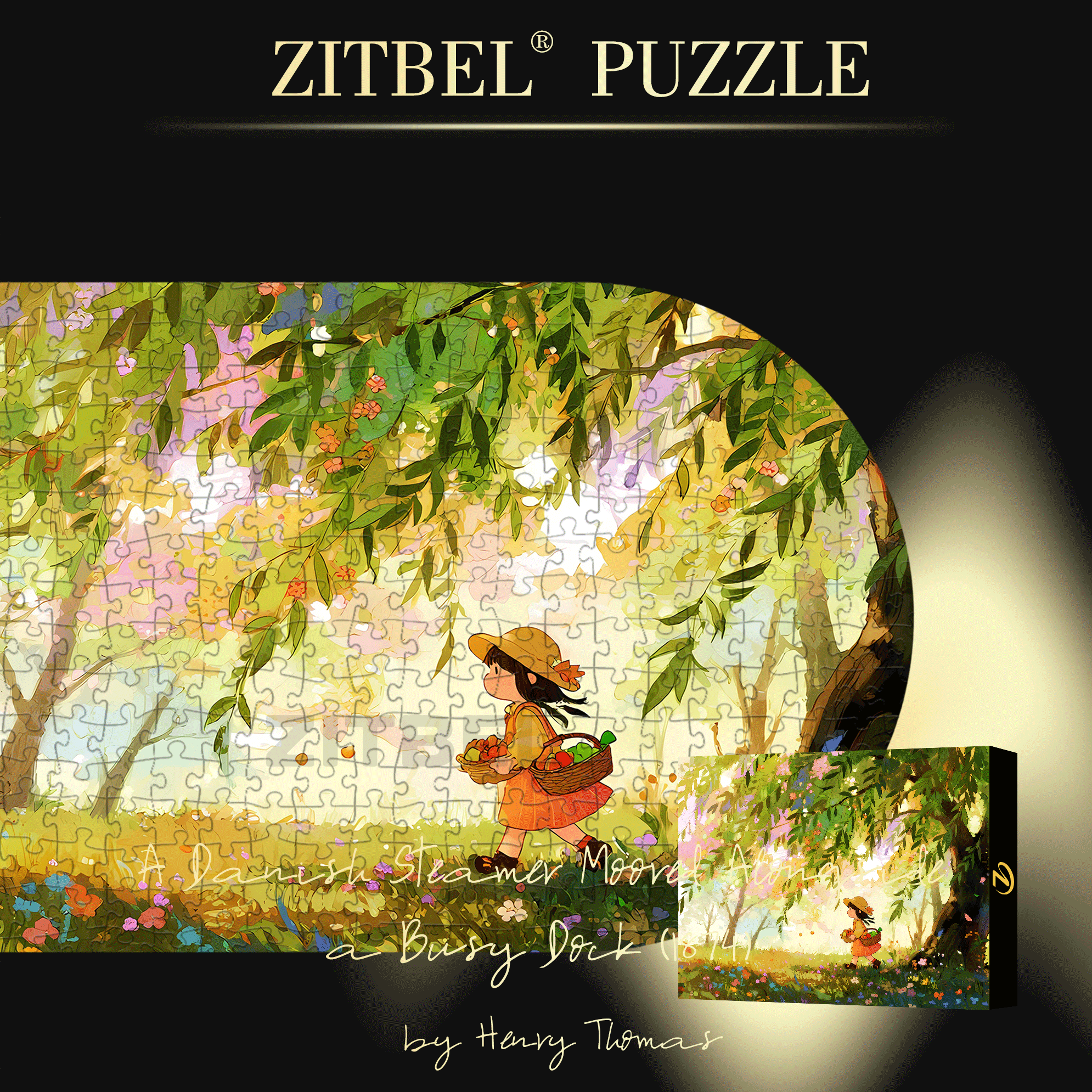 Entering The Elf Forest 500pcs/1000pcs Jigsaw Puzzle, Scratch-Resistant, Interactive Family Game & Brain-Boosting DIY Decor, Perfect for Halloween, Christmas & New Year Gifts, Family Puzzle Game