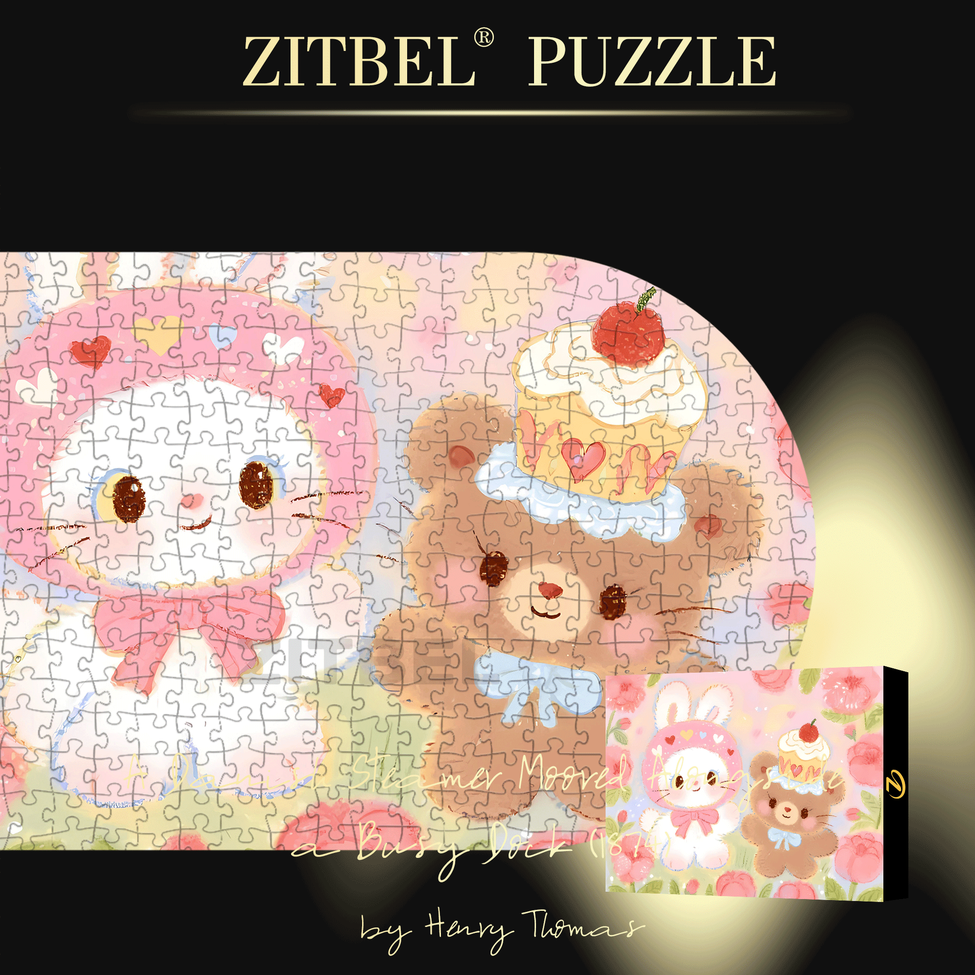 Honey Life 500pcs/1000pcs Jigsaw Puzzle, Scratch-Resistant, Interactive Family Game & Brain-Boosting DIY Decor, Perfect for Halloween, Christmas & New Year Gifts, Family Puzzle Game