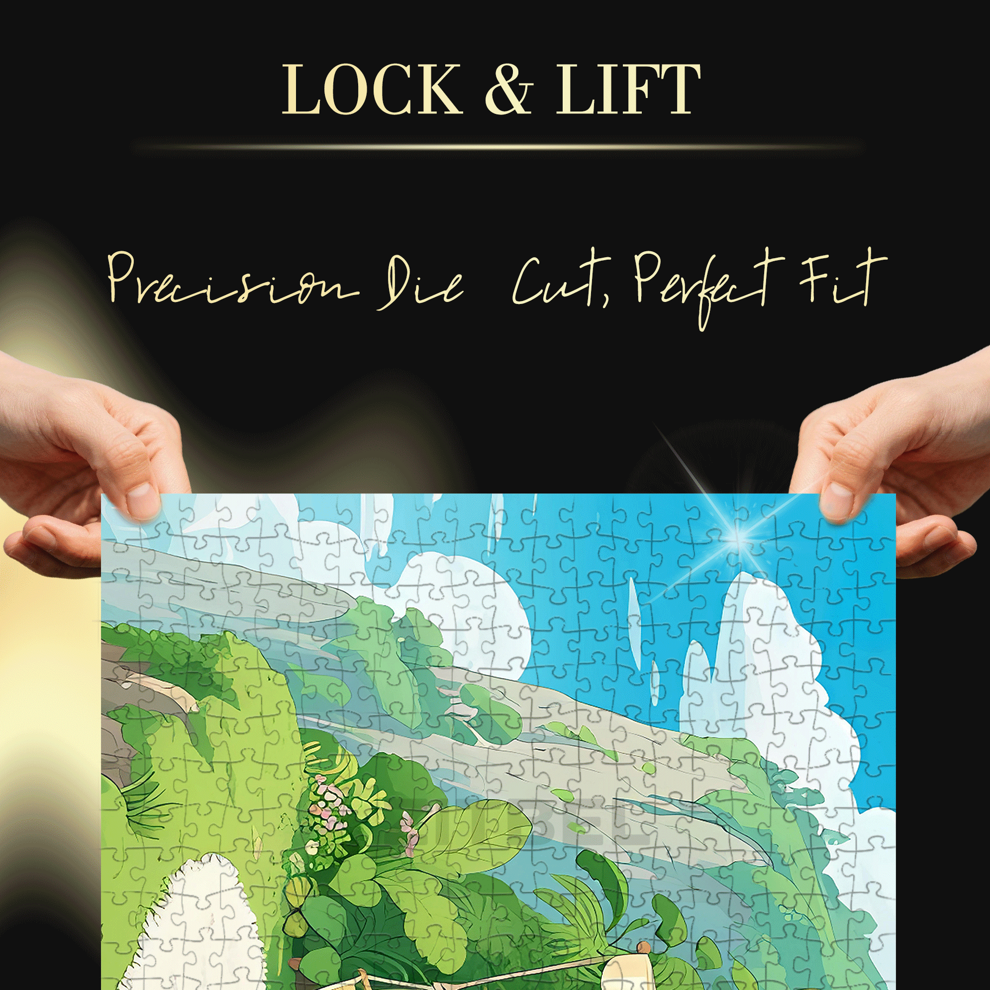 Leisurely Hammock 500pcs/1000pcs Jigsaw Puzzle, Scratch-Resistant, Interactive Family Game & Brain-Boosting DIY Decor, Perfect for Halloween, Christmas & New Year Gifts, Family Puzzle Game