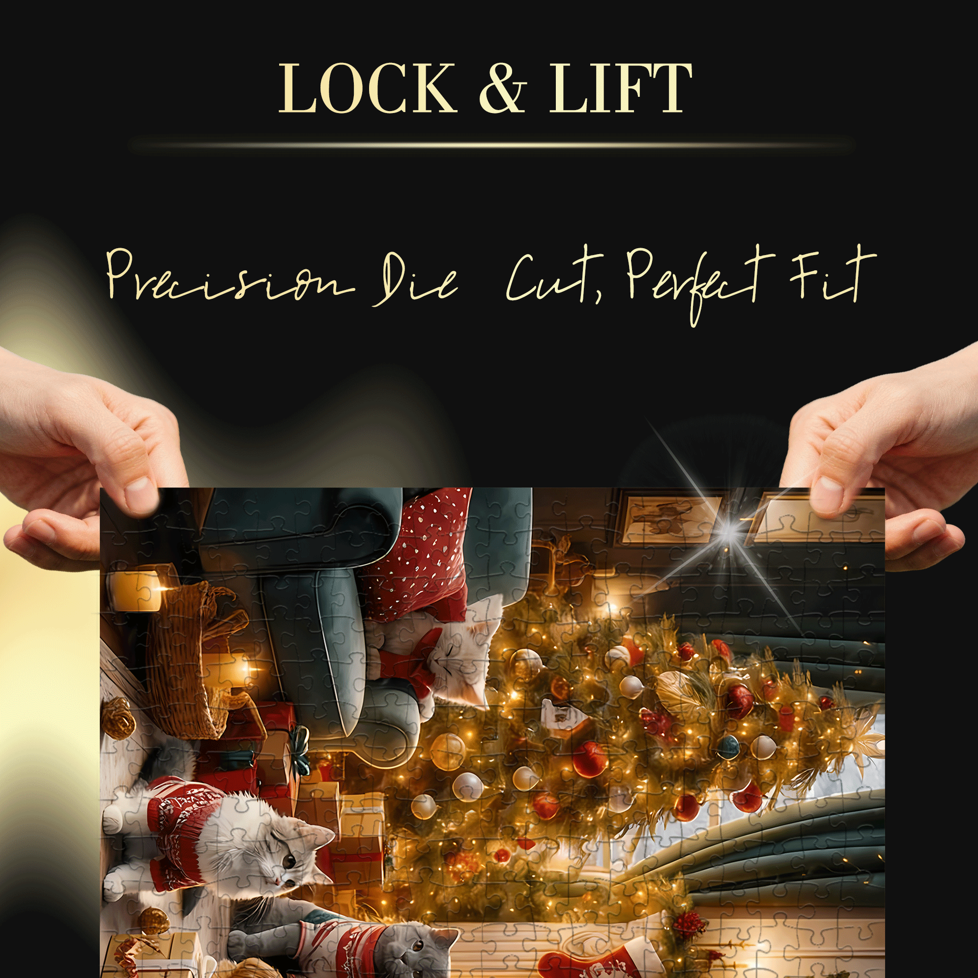 Spending Christmas with you 500pcs/1000pcs Jigsaw Puzzle, Scratch-Resistant, Interactive Family Game & Brain-Boosting DIY Decor, Perfect for Halloween, Christmas & New Year Gifts, Family Puzzle Game
