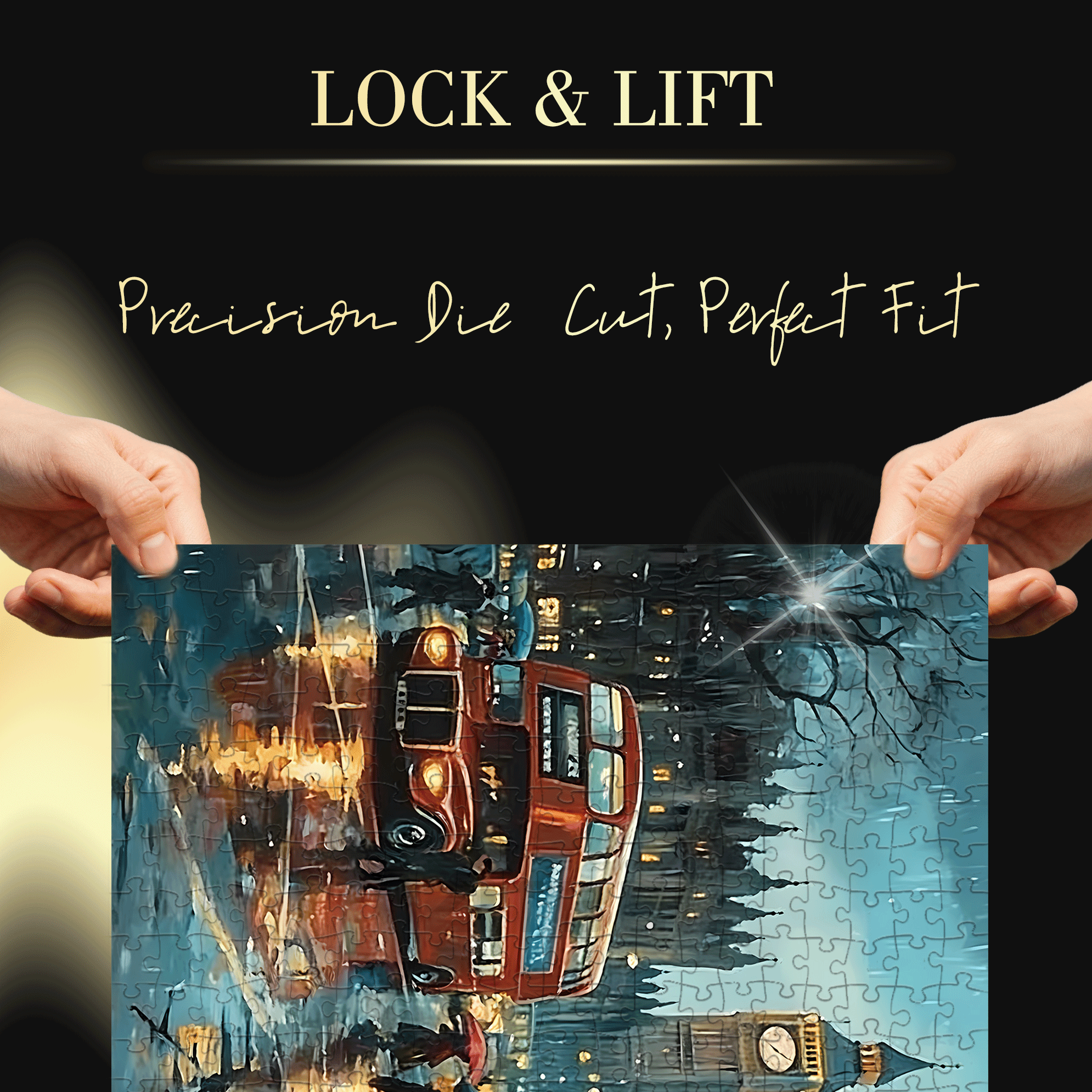 The Hustle And Bustle Of A Rainy Night 500pcs/1000pcs Jigsaw Puzzle, Scratch-Resistant, Interactive Family Game & Brain-Boosting DIY Decor, Perfect for Halloween, Christmas & New Year Gifts, Family Puzzle Game
