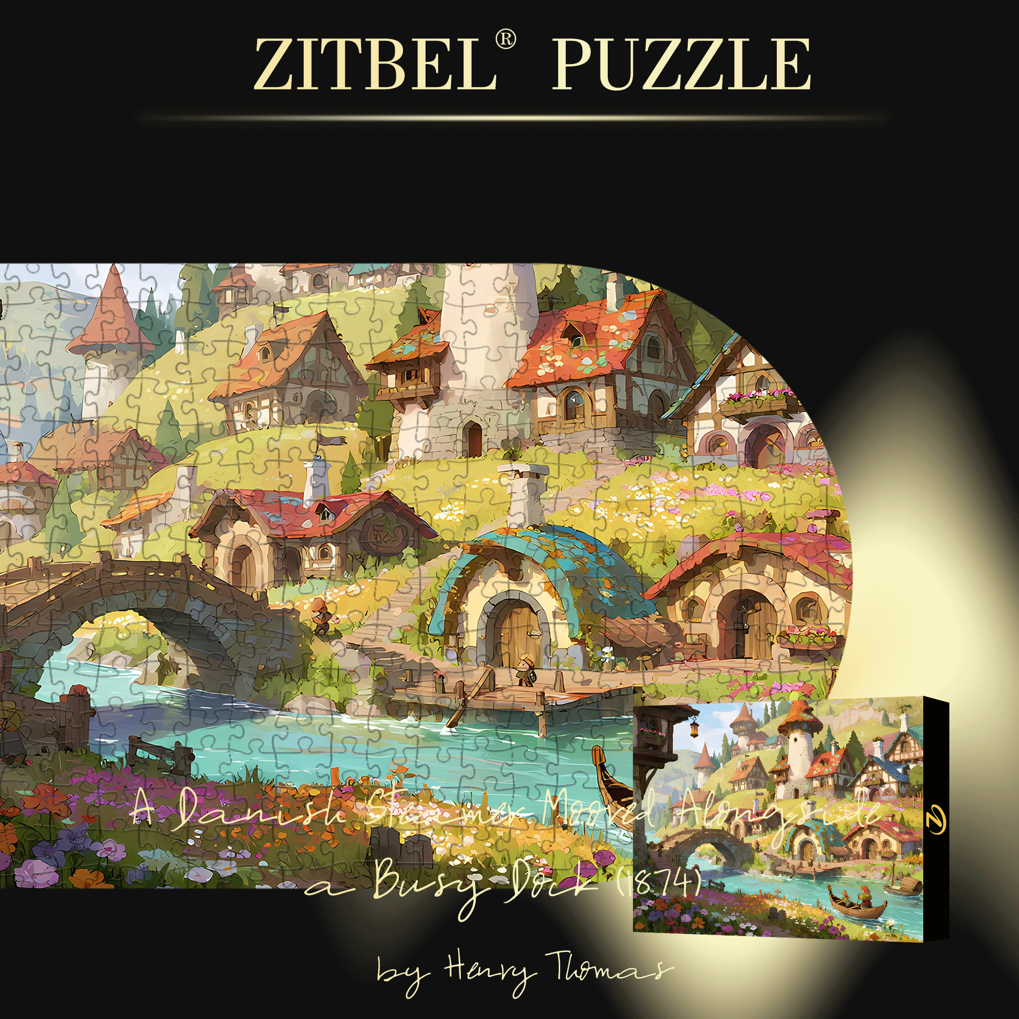 The Kingdom of Tris 500pcs/1000pcs Jigsaw Puzzle, Scratch-Resistant, Interactive Family Game & Brain-Boosting DIY Decor, Perfect for Halloween, Christmas & New Year Gifts, Family Puzzle Game