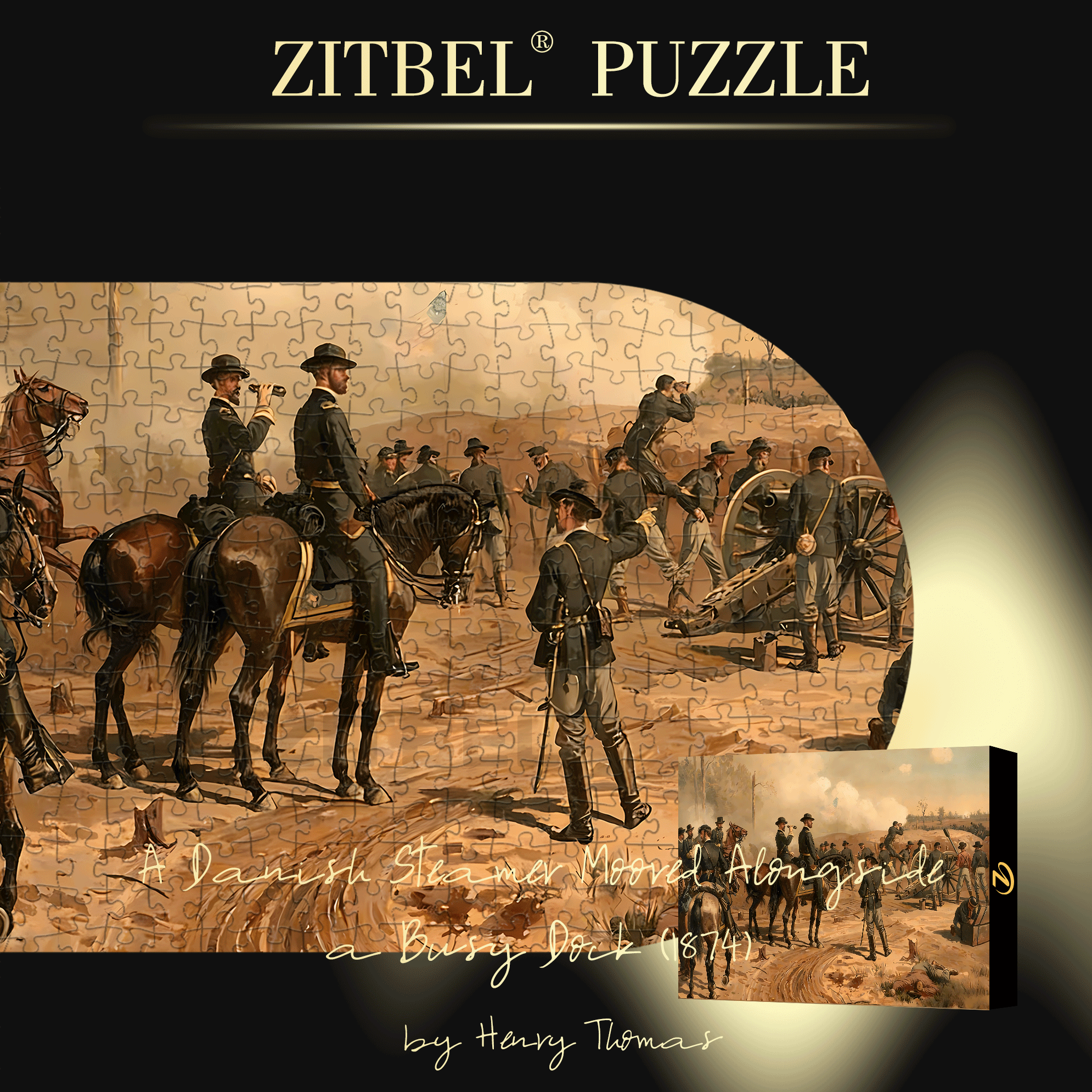 The Siege of Atlanta from The Civil War 500pcs/1000pcs Jigsaw Puzzle, Scratch-Resistant, Interactive Family Game & Brain-Boosting DIY Decor, Perfect for Halloween, Christmas & New Year Gifts, Family Puzzle Game