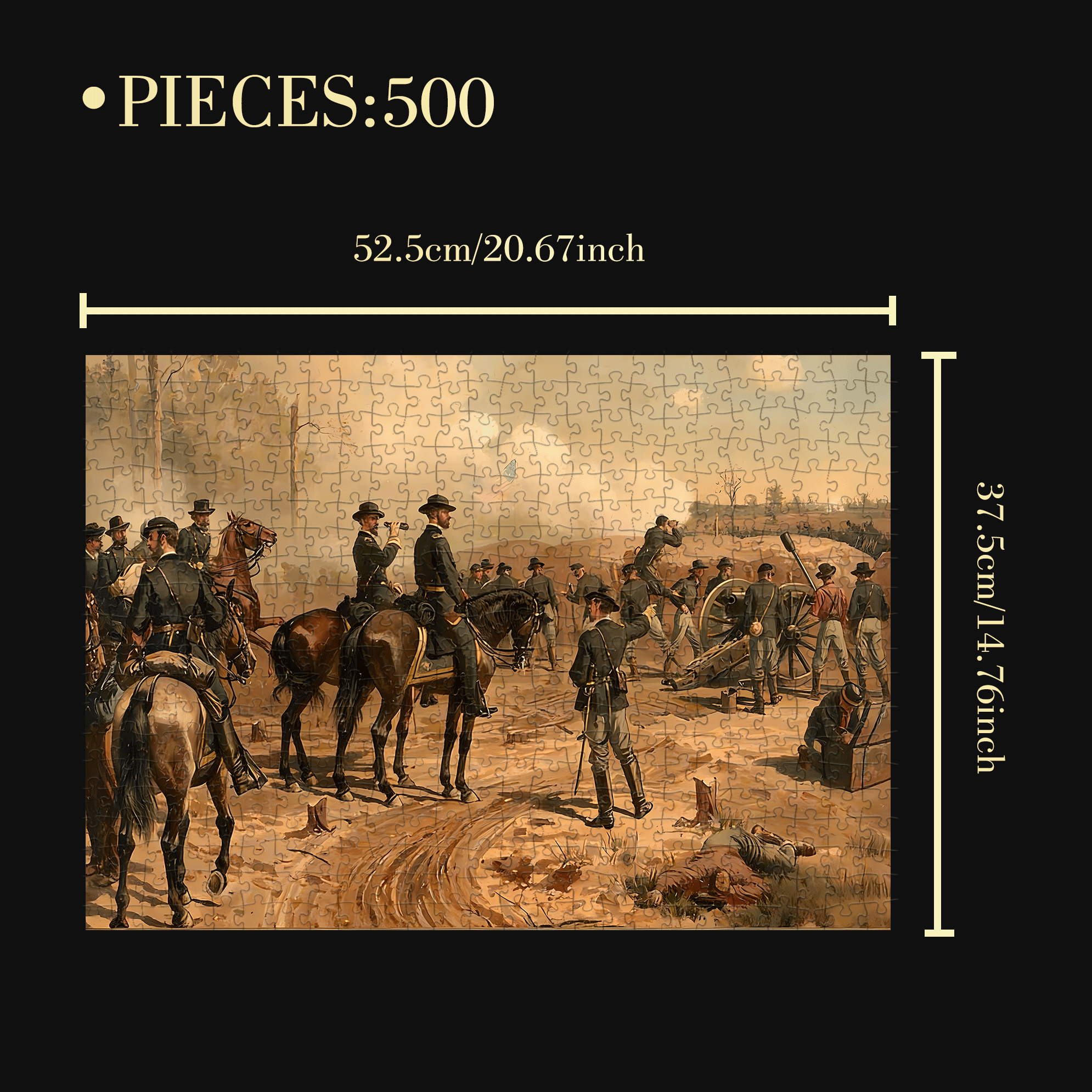 The Siege of Atlanta from The Civil War 500pcs/1000pcs Jigsaw Puzzle, Scratch-Resistant, Interactive Family Game & Brain-Boosting DIY Decor, Perfect for Halloween, Christmas & New Year Gifts, Family Puzzle Game