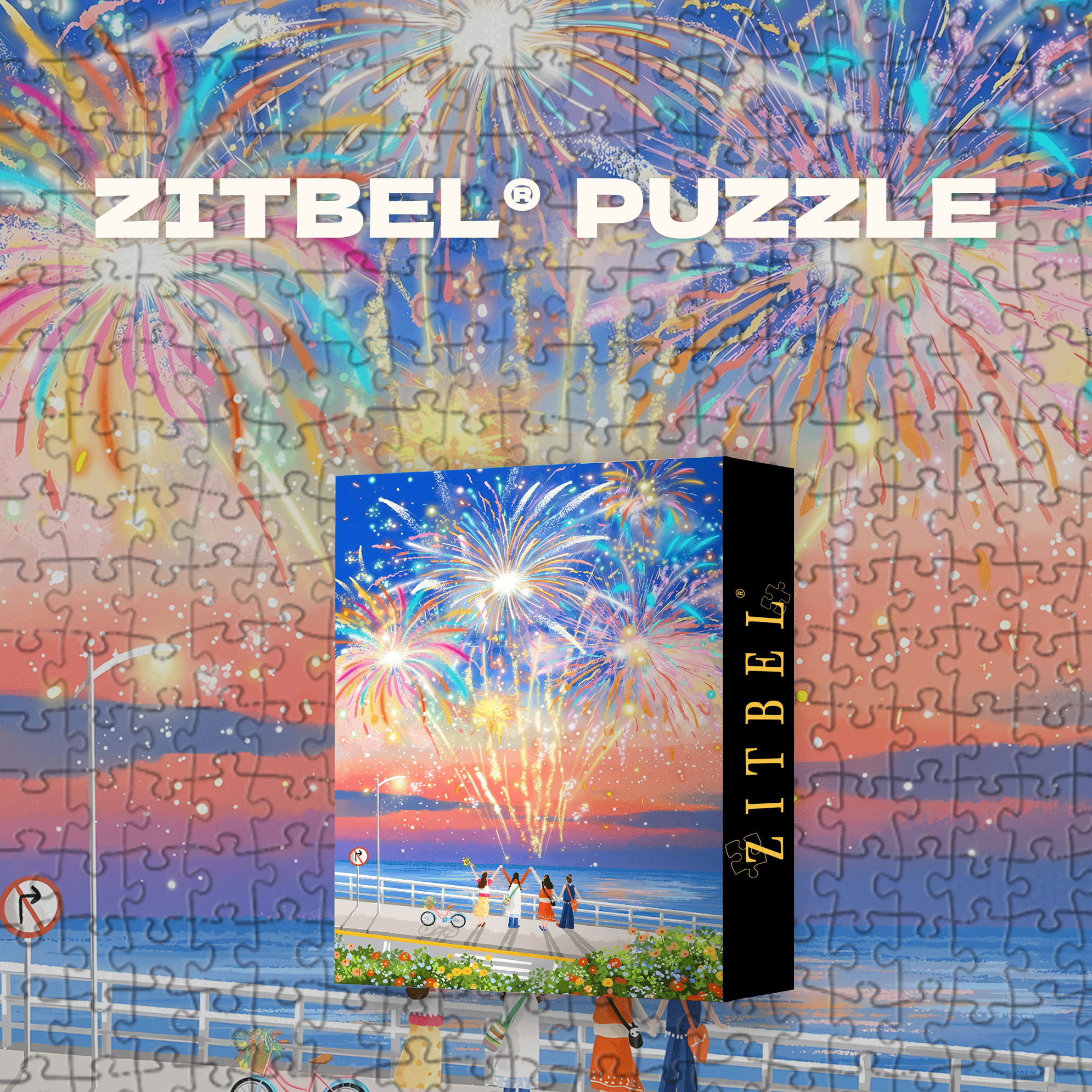 4 In Love 500pcs/1000pcs Jigsaw Puzzle, Scratch-Resistant, Interactive Family Game & Brain-Boosting DIY Decor, Perfect for Halloween, Christmas & New Year Gifts, Family Puzzle Game