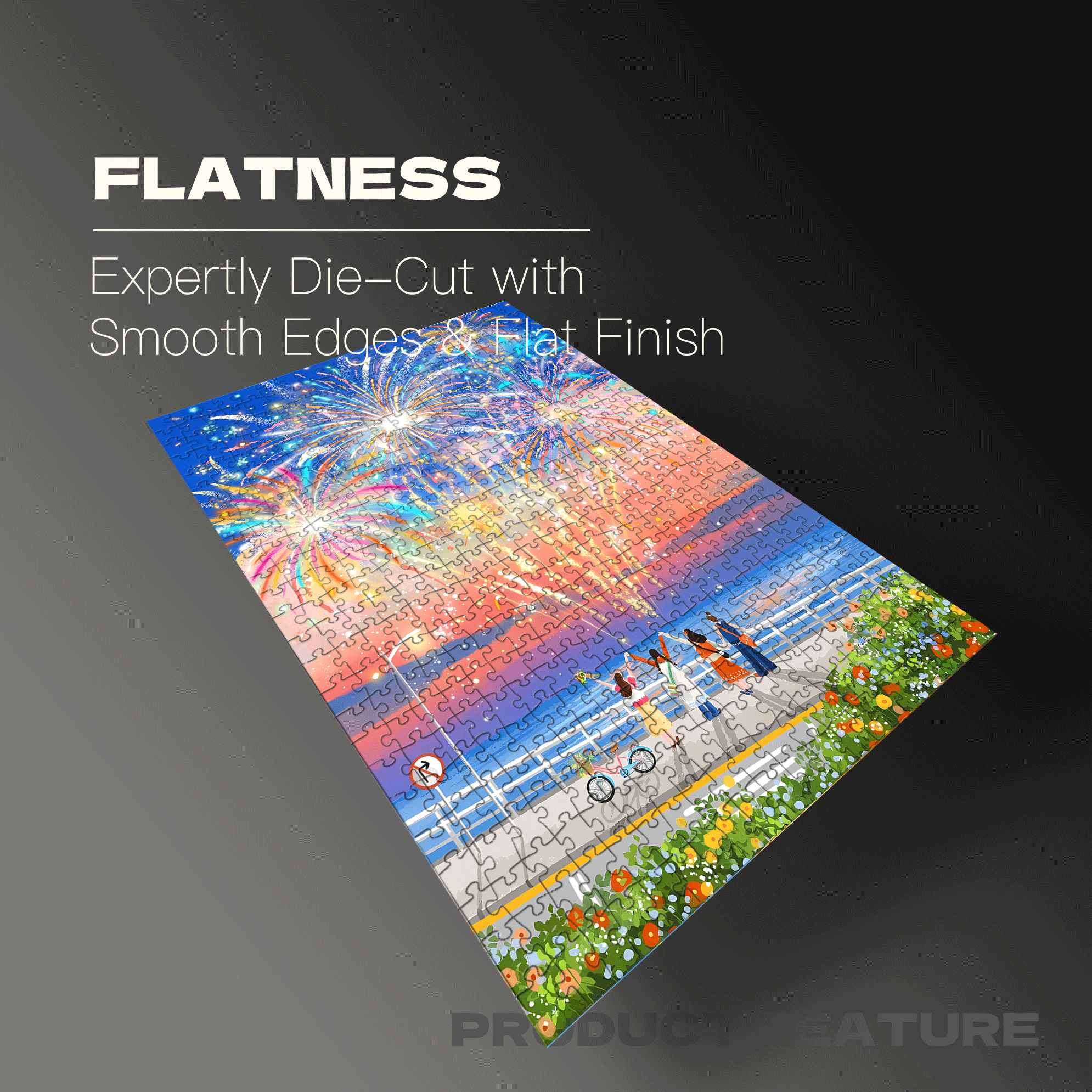 4 In Love 500pcs/1000pcs Jigsaw Puzzle, Scratch-Resistant, Interactive Family Game & Brain-Boosting DIY Decor, Perfect for Halloween, Christmas & New Year Gifts, Family Puzzle Game