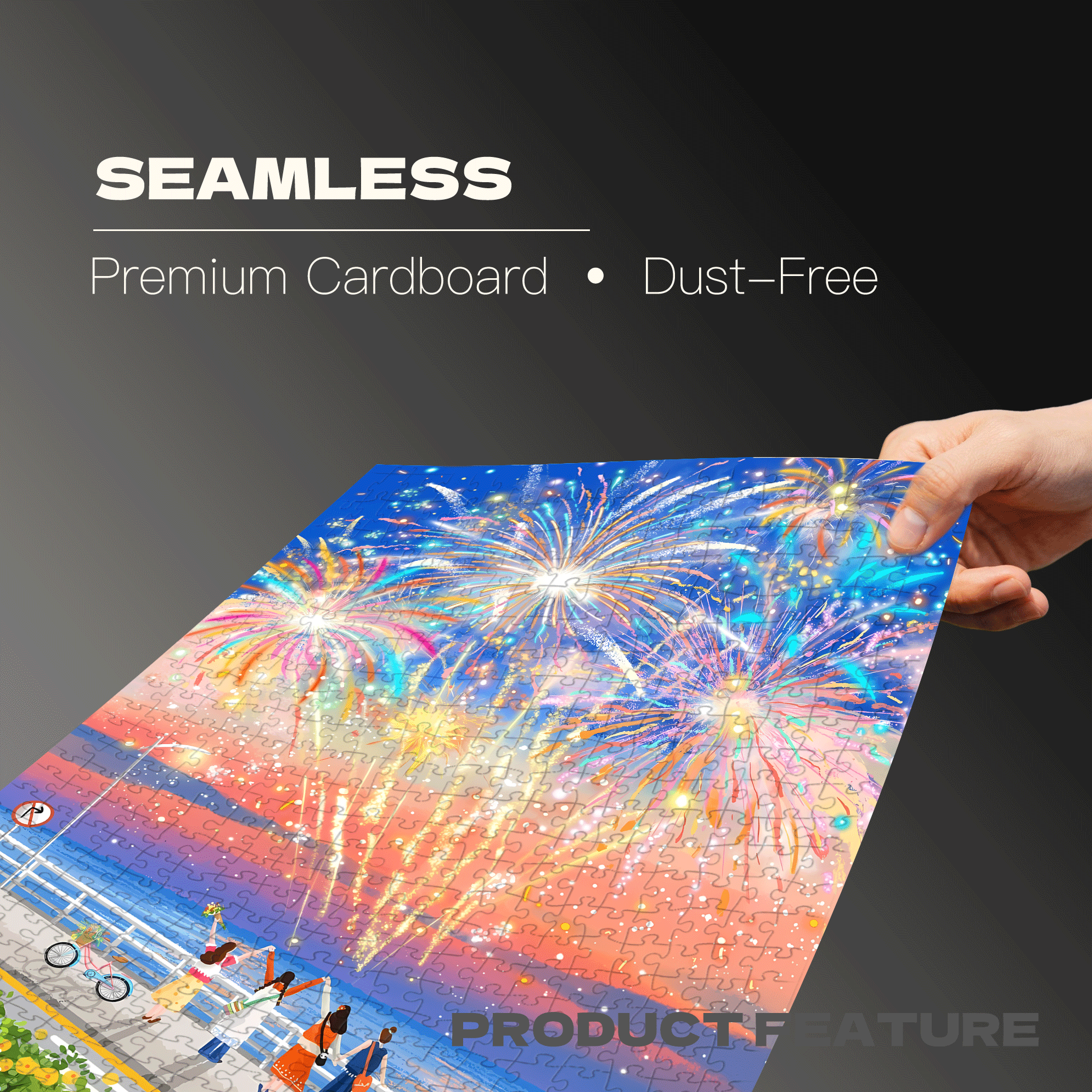 4 In Love 500pcs/1000pcs Jigsaw Puzzle, Scratch-Resistant, Interactive Family Game & Brain-Boosting DIY Decor, Perfect for Halloween, Christmas & New Year Gifts, Family Puzzle Game