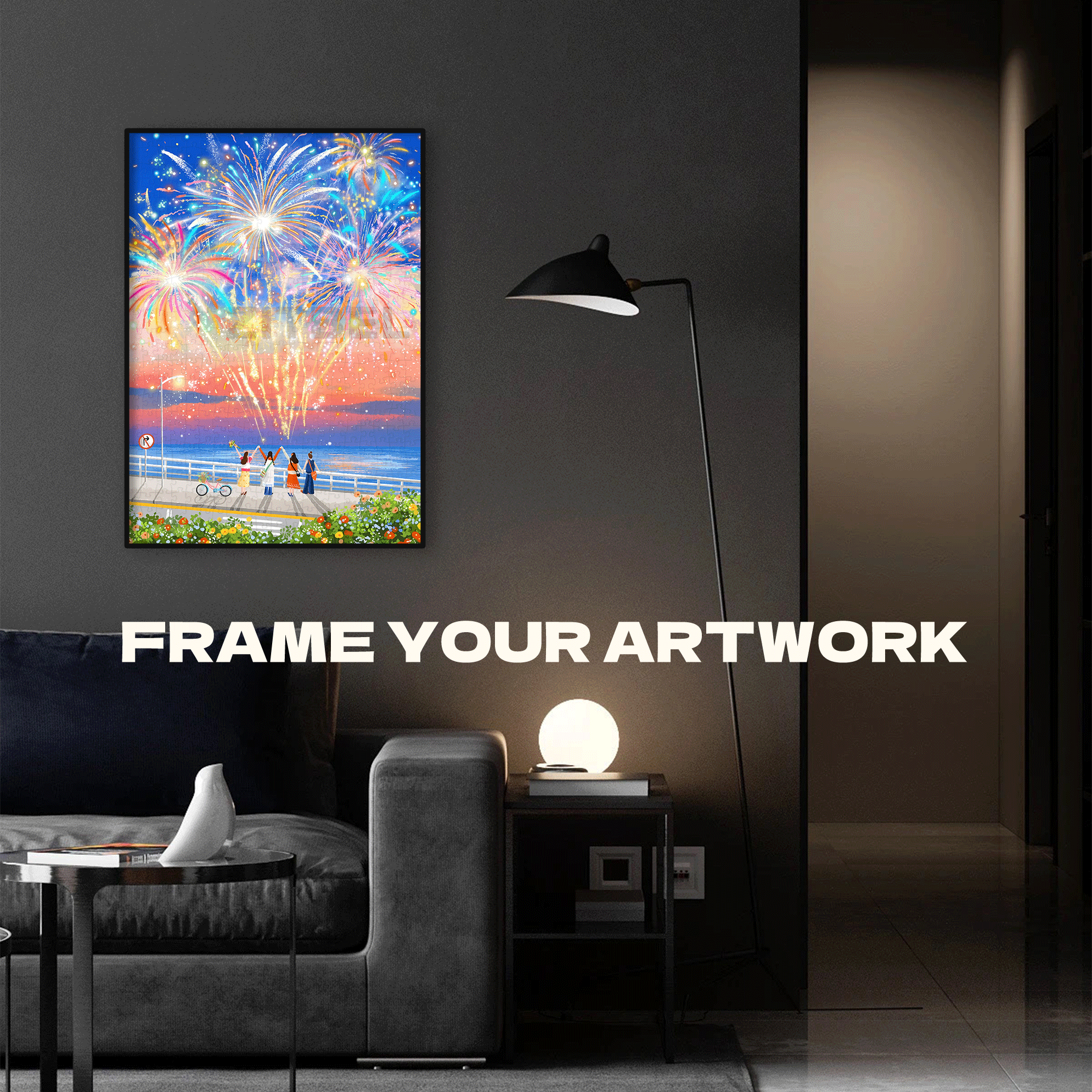 4 In Love 500pcs/1000pcs Jigsaw Puzzle, Scratch-Resistant, Interactive Family Game & Brain-Boosting DIY Decor, Perfect for Halloween, Christmas & New Year Gifts, Family Puzzle Game