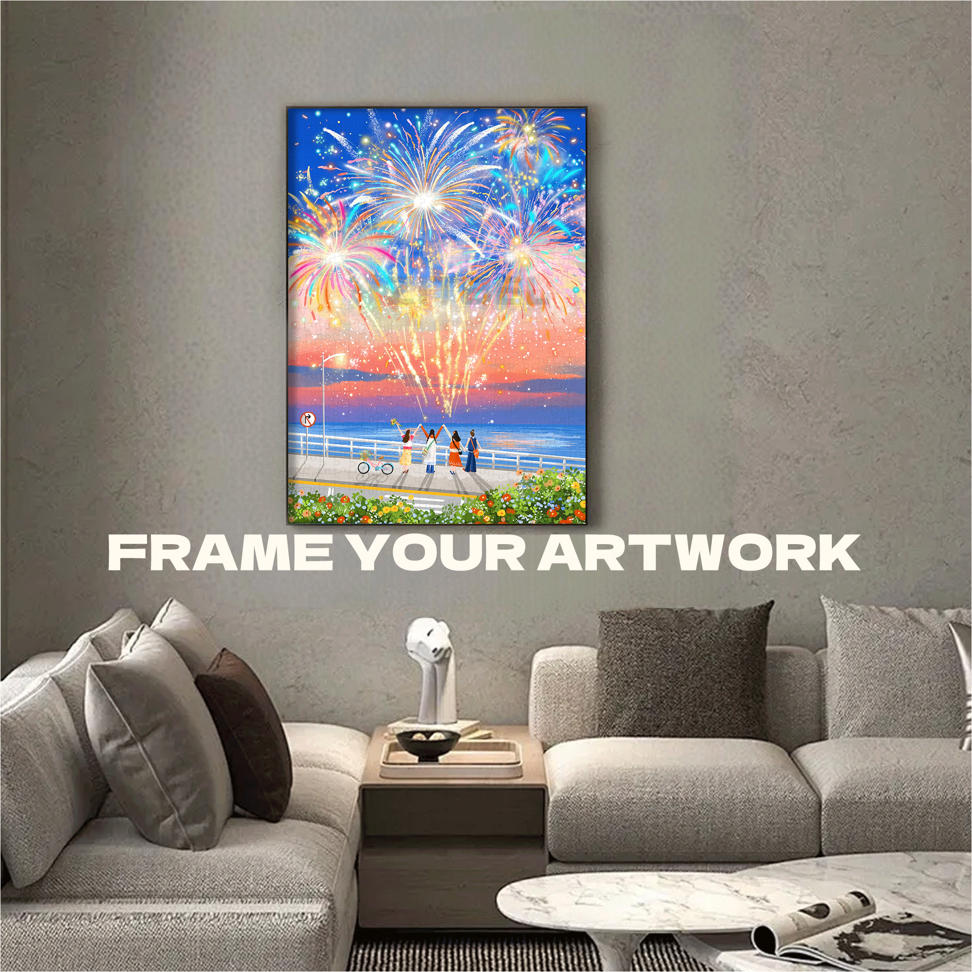 4 In Love 500pcs/1000pcs Jigsaw Puzzle, Scratch-Resistant, Interactive Family Game & Brain-Boosting DIY Decor, Perfect for Halloween, Christmas & New Year Gifts, Family Puzzle Game