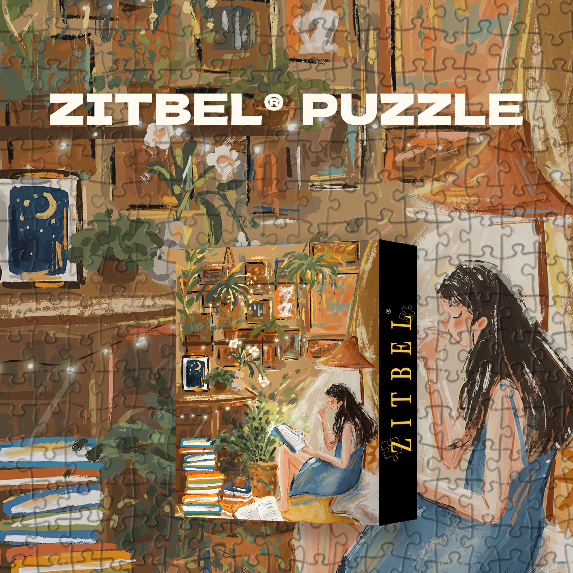 A Beam Of Light 2 500pcs/1000pcs Jigsaw Puzzle, Scratch-Resistant, Interactive Family Game & Brain-Boosting DIY Decor, Perfect for Halloween, Christmas & New Year Gifts, Family Puzzle Game