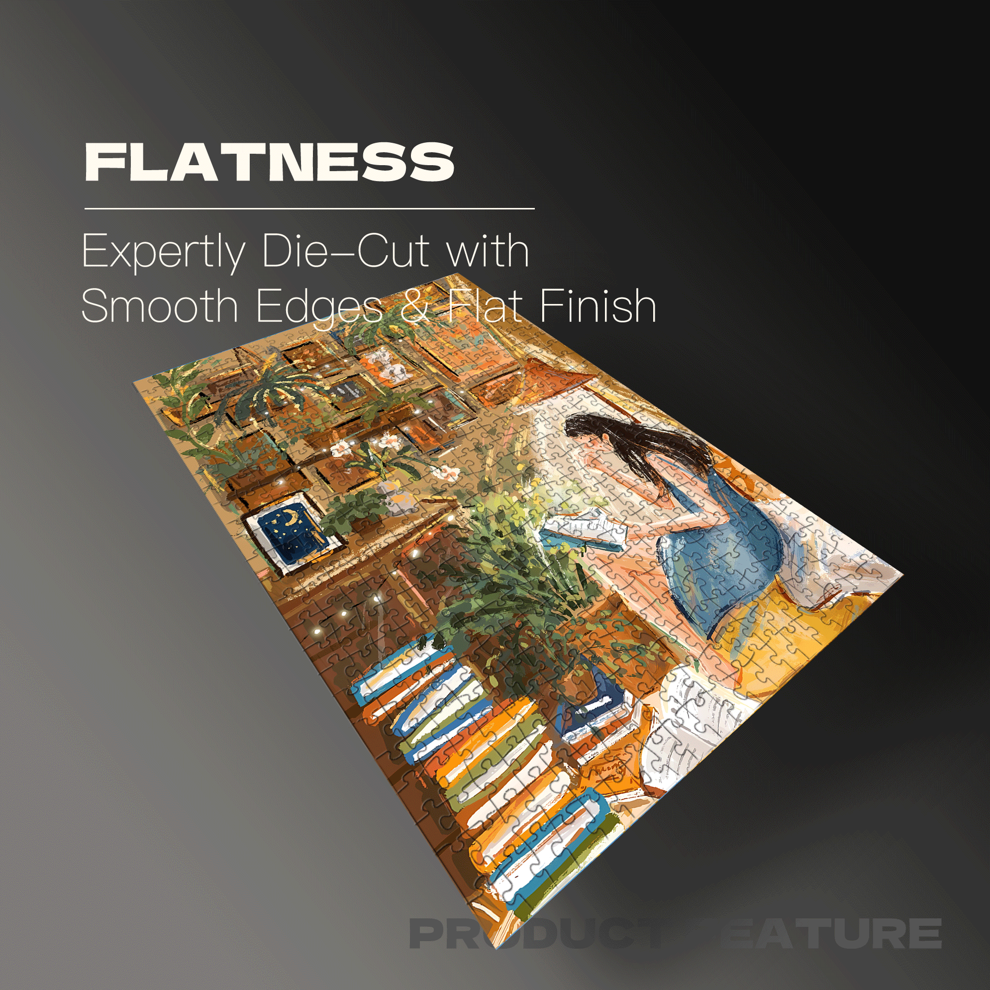 A Beam Of Light 2 500pcs/1000pcs Jigsaw Puzzle, Scratch-Resistant, Interactive Family Game & Brain-Boosting DIY Decor, Perfect for Halloween, Christmas & New Year Gifts, Family Puzzle Game