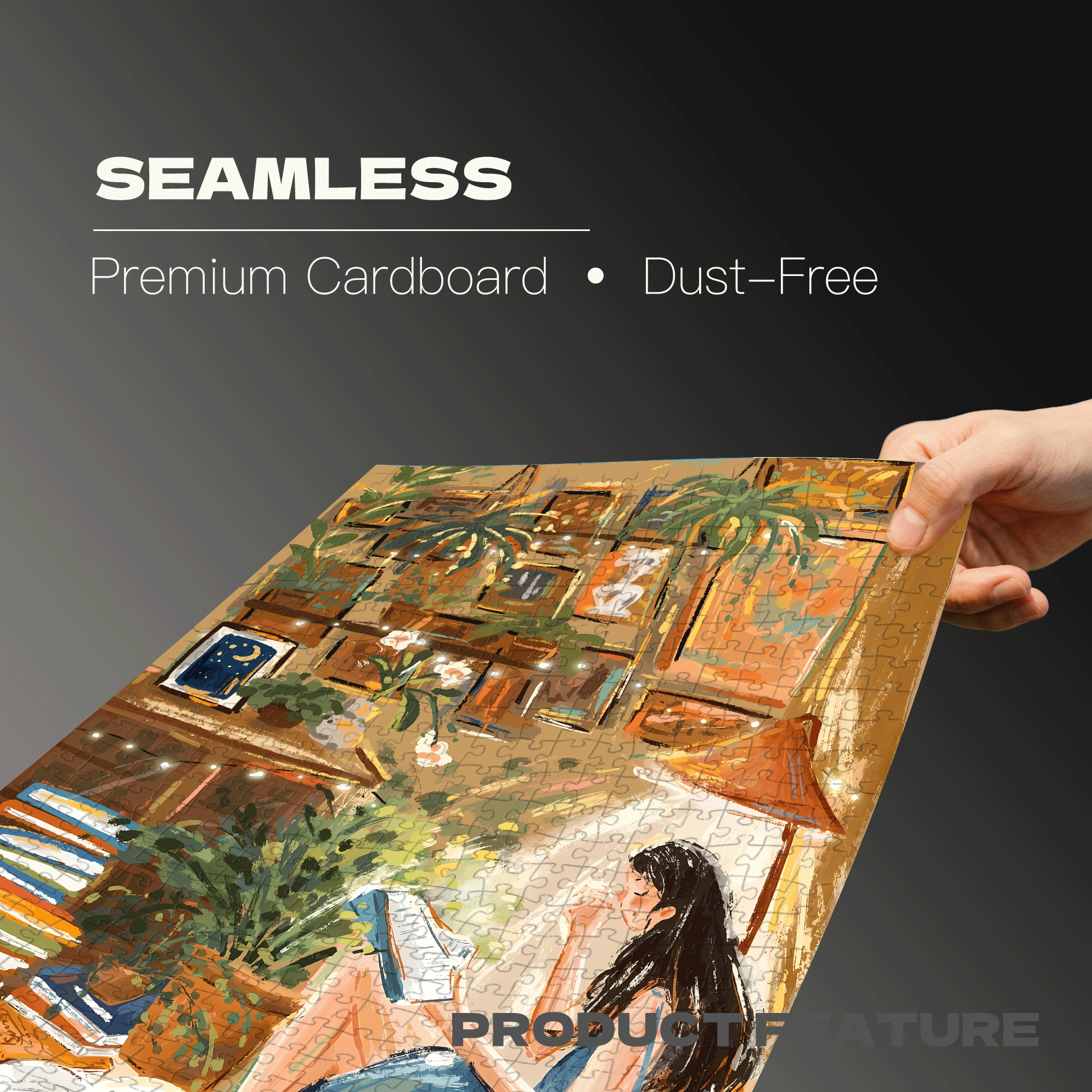 A Beam Of Light 2 500pcs/1000pcs Jigsaw Puzzle, Scratch-Resistant, Interactive Family Game & Brain-Boosting DIY Decor, Perfect for Halloween, Christmas & New Year Gifts, Family Puzzle Game