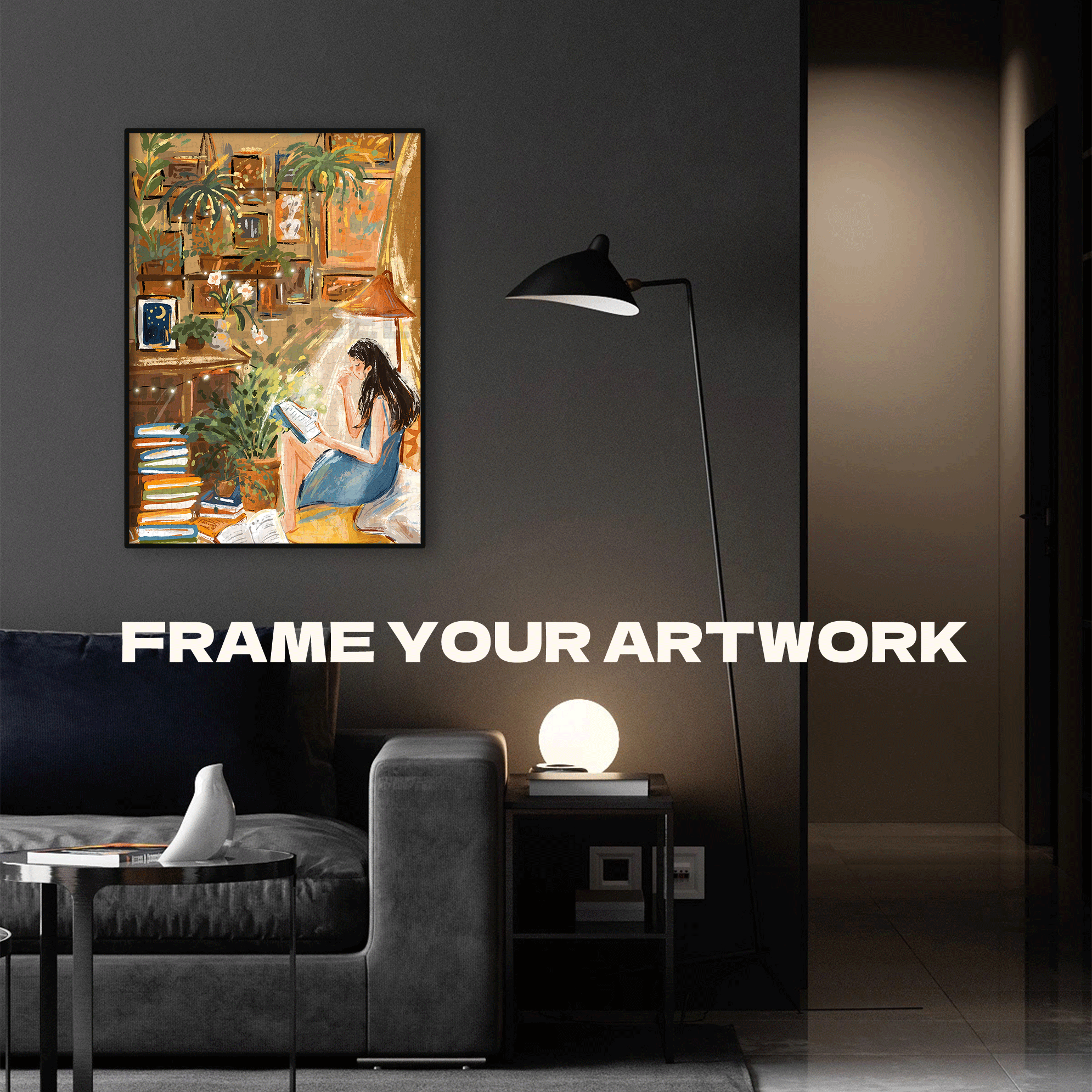 A Beam Of Light 2 500pcs/1000pcs Jigsaw Puzzle, Scratch-Resistant, Interactive Family Game & Brain-Boosting DIY Decor, Perfect for Halloween, Christmas & New Year Gifts, Family Puzzle Game