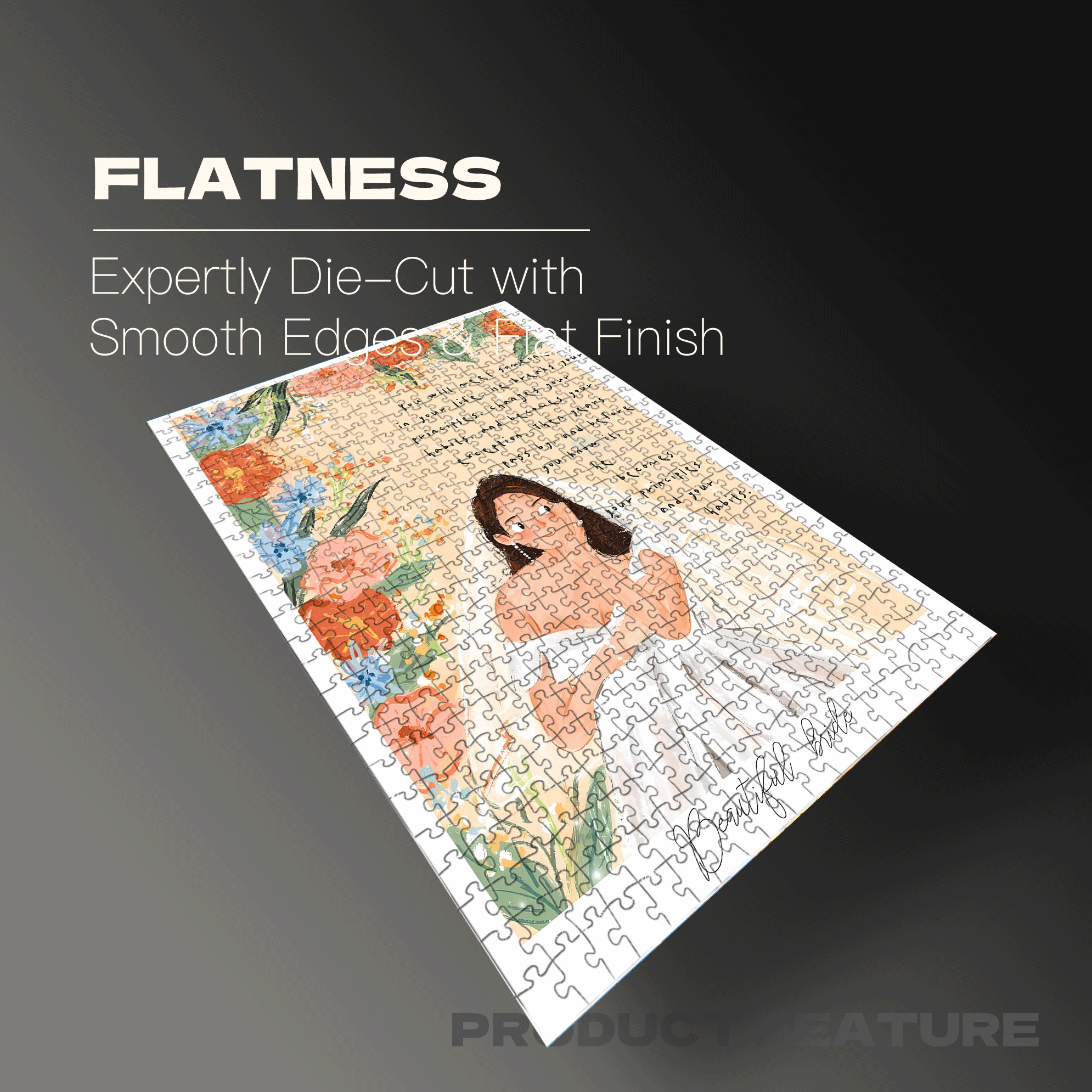 A Beautiful Bride 500pcs/1000pcs Jigsaw Puzzle, Scratch-Resistant, Interactive Family Game & Brain-Boosting DIY Decor, Perfect for Halloween, Christmas & New Year Gifts, Family Puzzle Game