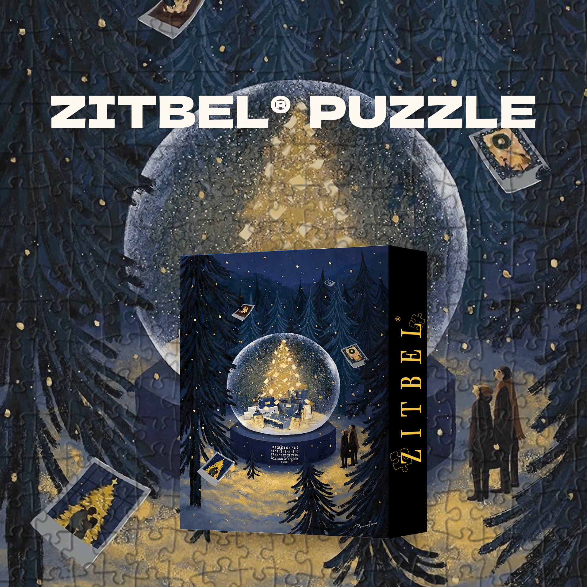 A Christmas Winter Night in Memory 500pcs/1000pcs Jigsaw Puzzle, Scratch-Resistant, Interactive Family Game & Brain-Boosting DIY Decor, Perfect for Halloween, Christmas & New Year Gifts, Family Puzzle Game