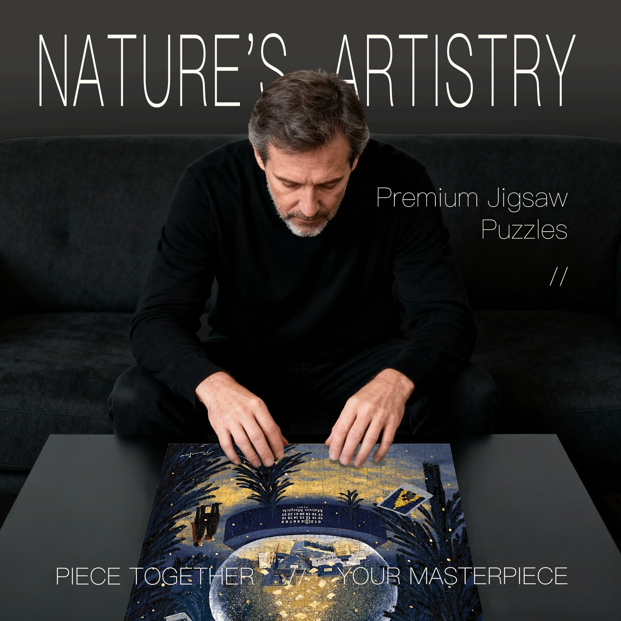 A Christmas Winter Night in Memory 500pcs/1000pcs Jigsaw Puzzle, Scratch-Resistant, Interactive Family Game & Brain-Boosting DIY Decor, Perfect for Halloween, Christmas & New Year Gifts, Family Puzzle Game