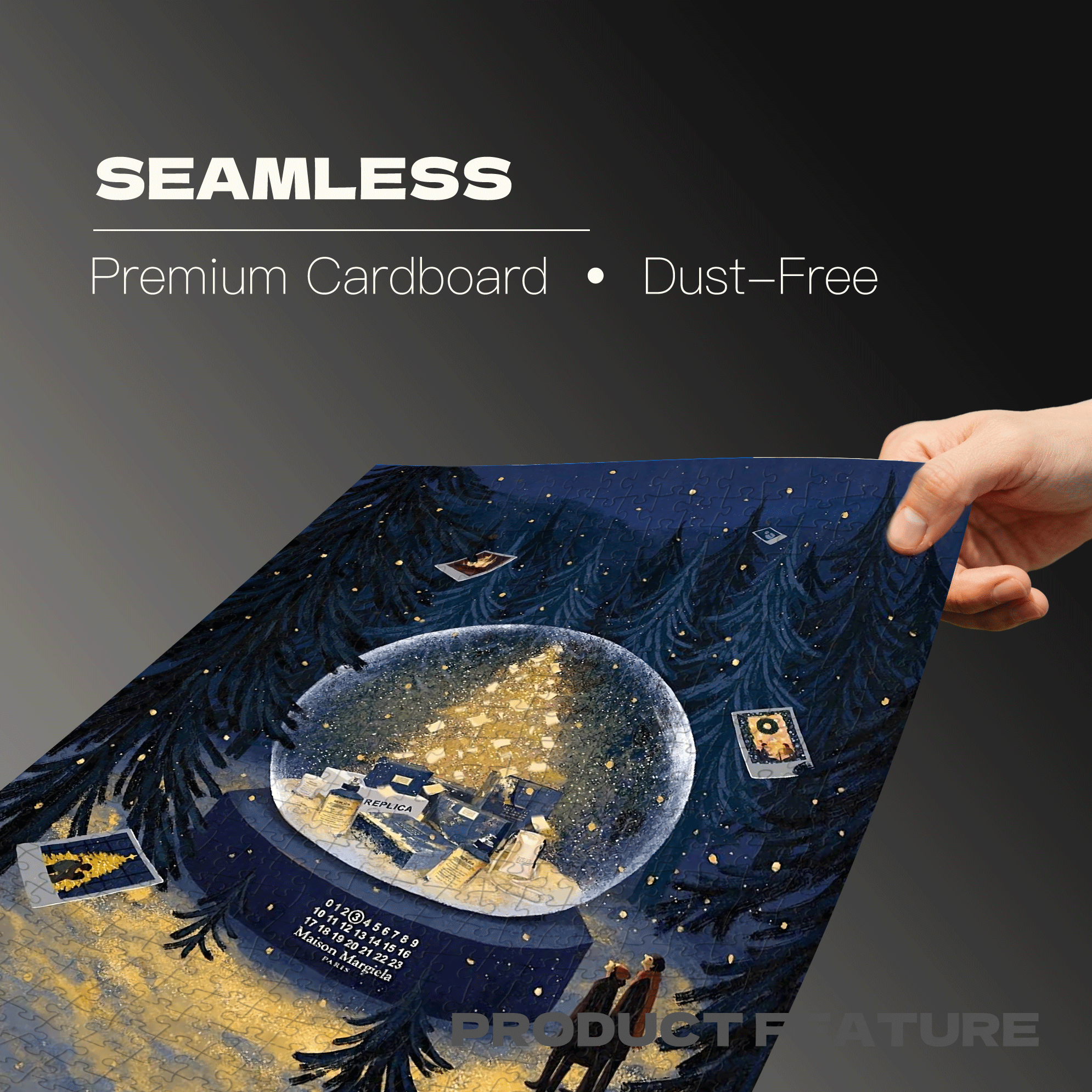 A Christmas Winter Night in Memory 500pcs/1000pcs Jigsaw Puzzle, Scratch-Resistant, Interactive Family Game & Brain-Boosting DIY Decor, Perfect for Halloween, Christmas & New Year Gifts, Family Puzzle Game