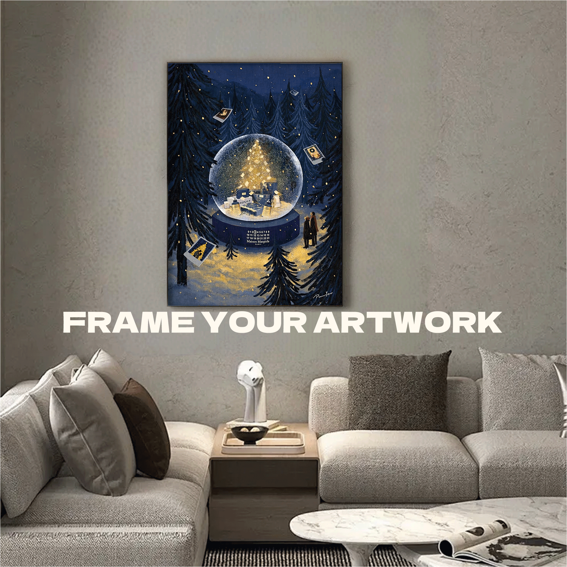 A Christmas Winter Night in Memory 500pcs/1000pcs Jigsaw Puzzle, Scratch-Resistant, Interactive Family Game & Brain-Boosting DIY Decor, Perfect for Halloween, Christmas & New Year Gifts, Family Puzzle Game