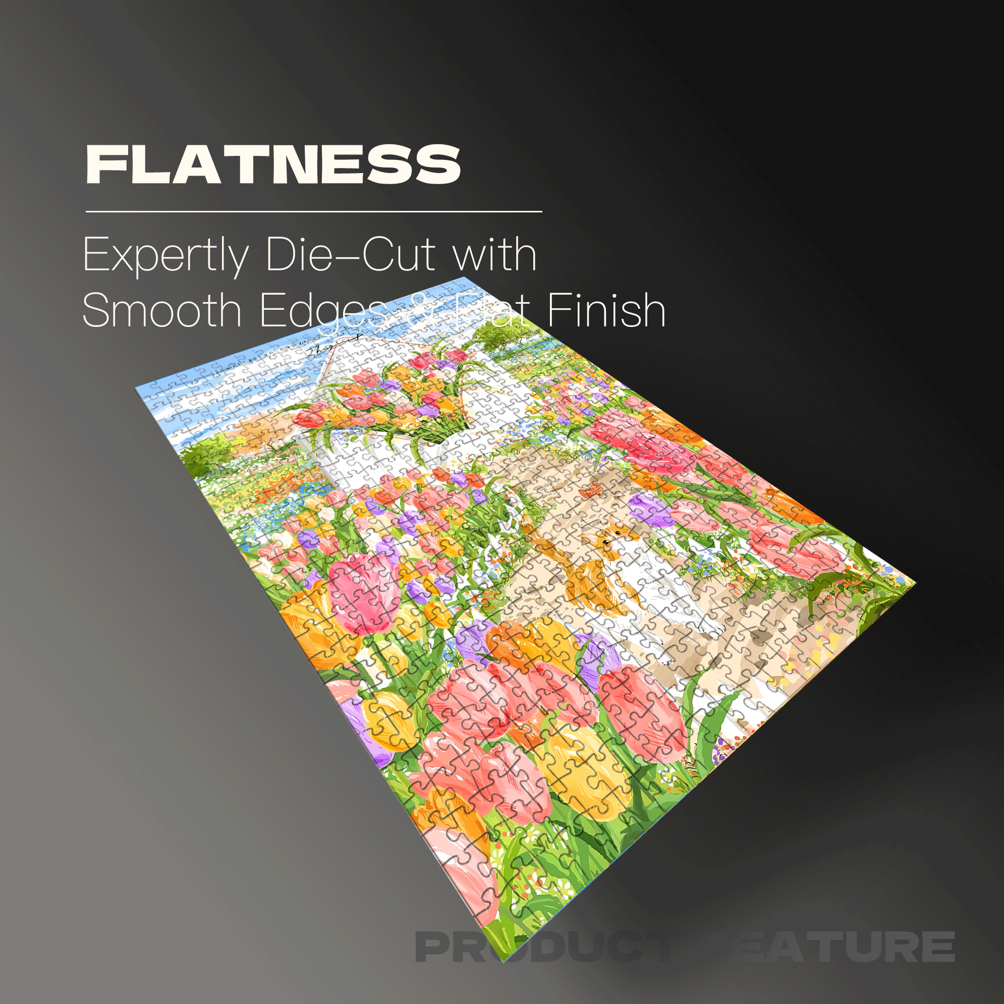 A Letter From The Flowers 500pcs/1000pcs Jigsaw Puzzle, Scratch-Resistant, Interactive Family Game & Brain-Boosting DIY Decor, Perfect for Halloween, Christmas & New Year Gifts, Family Puzzle Game