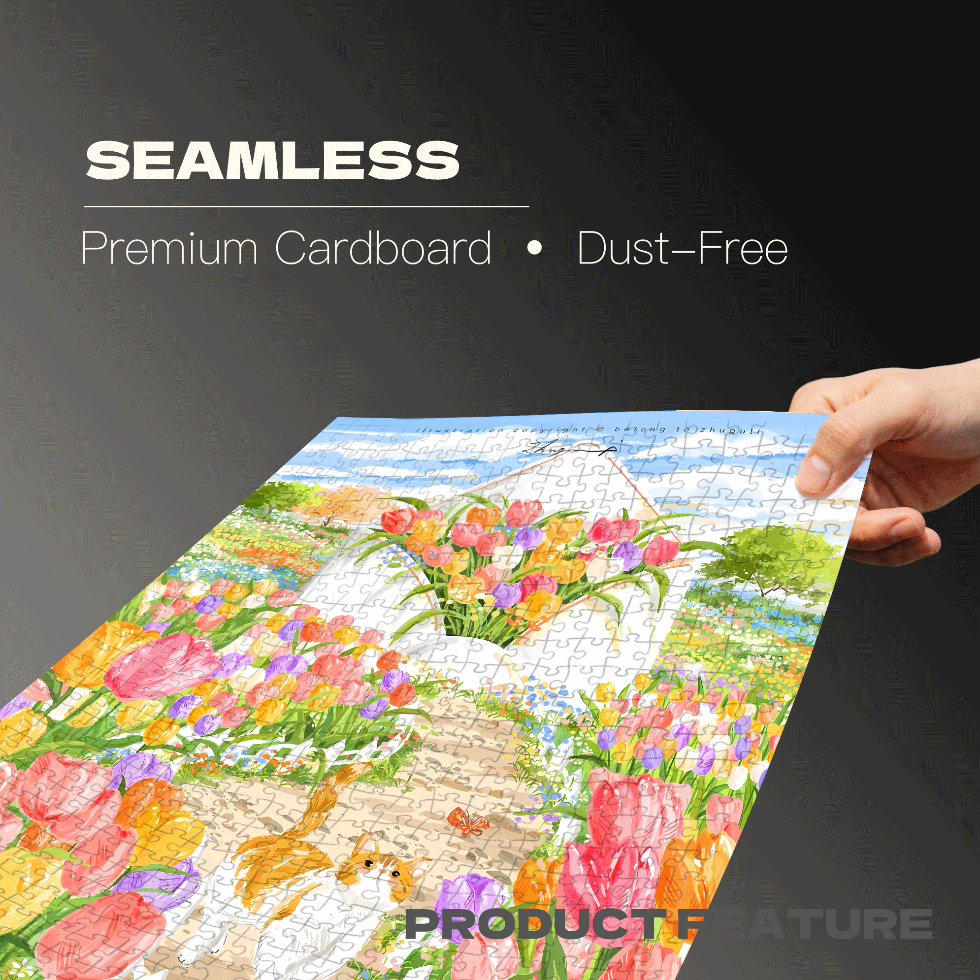 A Letter From The Flowers 500pcs/1000pcs Jigsaw Puzzle, Scratch-Resistant, Interactive Family Game & Brain-Boosting DIY Decor, Perfect for Halloween, Christmas & New Year Gifts, Family Puzzle Game