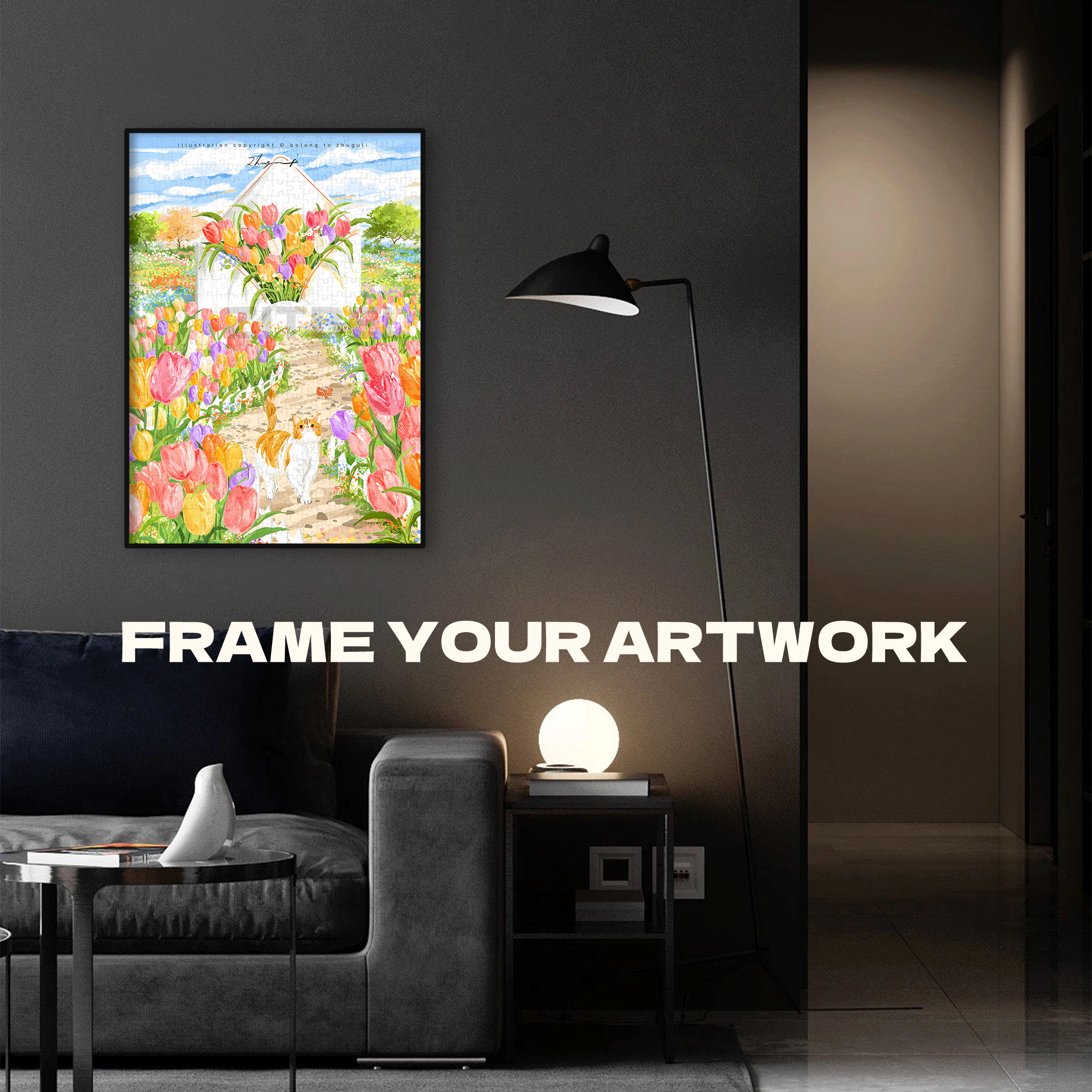 A Letter From The Flowers 500pcs/1000pcs Jigsaw Puzzle, Scratch-Resistant, Interactive Family Game & Brain-Boosting DIY Decor, Perfect for Halloween, Christmas & New Year Gifts, Family Puzzle Game