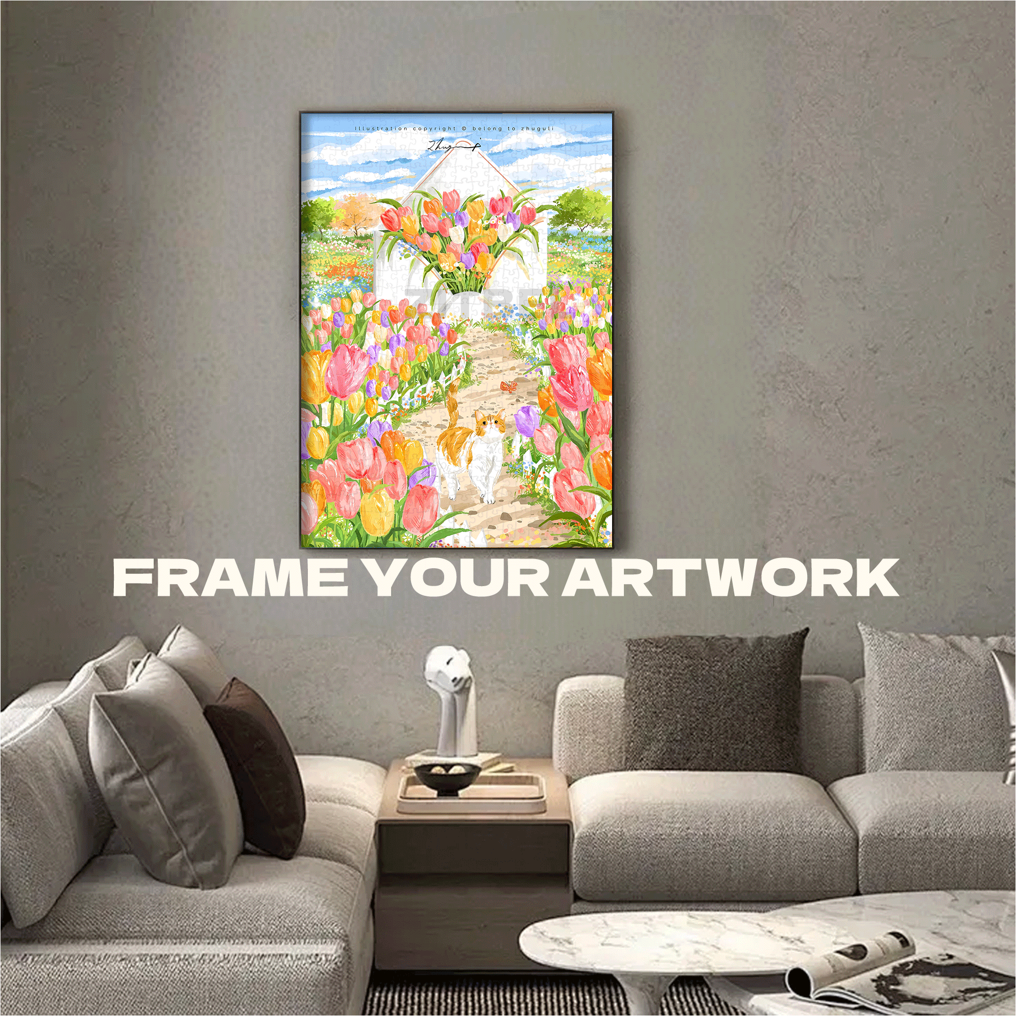 A Letter From The Flowers 500pcs/1000pcs Jigsaw Puzzle, Scratch-Resistant, Interactive Family Game & Brain-Boosting DIY Decor, Perfect for Halloween, Christmas & New Year Gifts, Family Puzzle Game