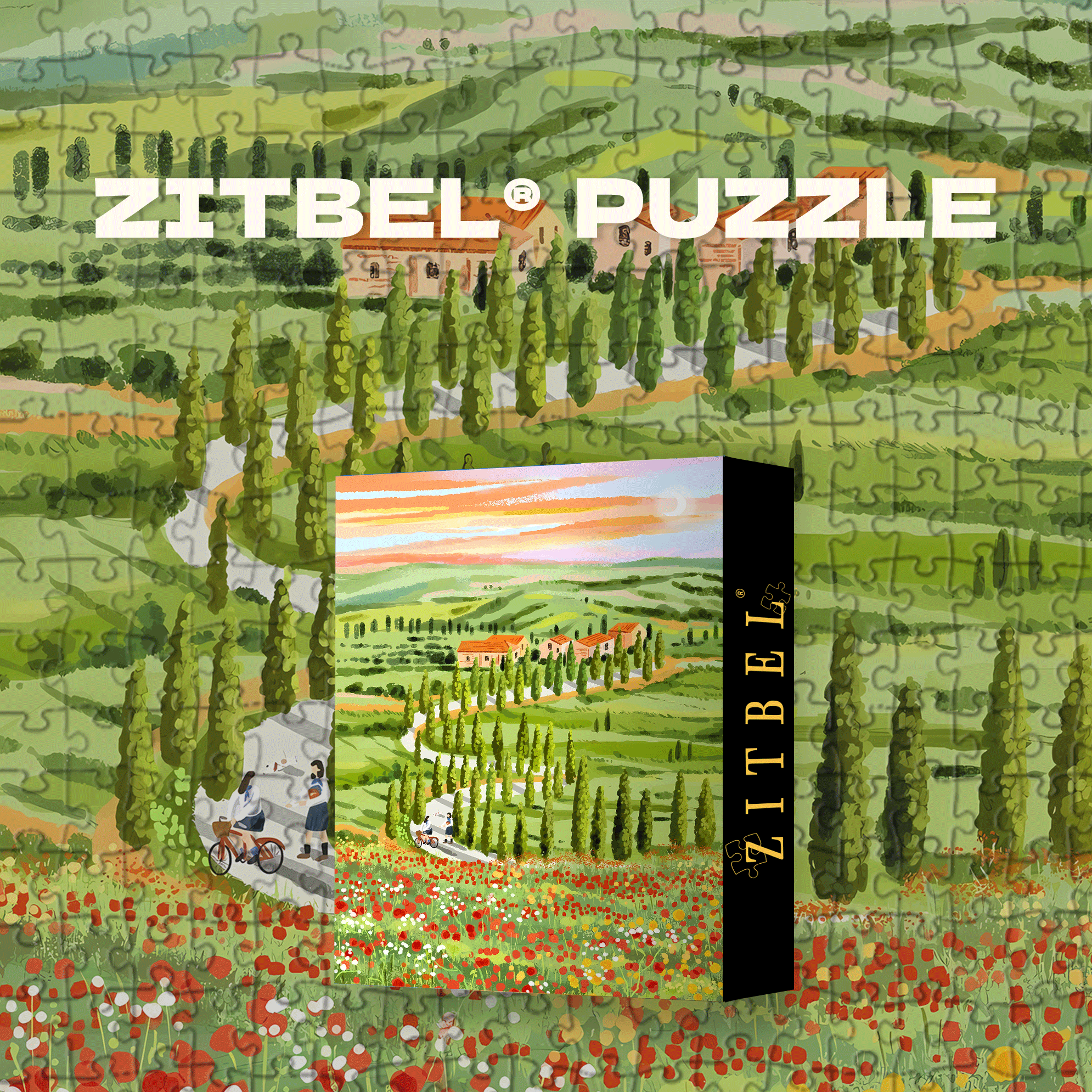 A Long, Winding Path 500pcs/1000pcs Jigsaw Puzzle, Scratch-Resistant, Interactive Family Game & Brain-Boosting DIY Decor, Perfect for Halloween, Christmas & New Year Gifts, Family Puzzle Game