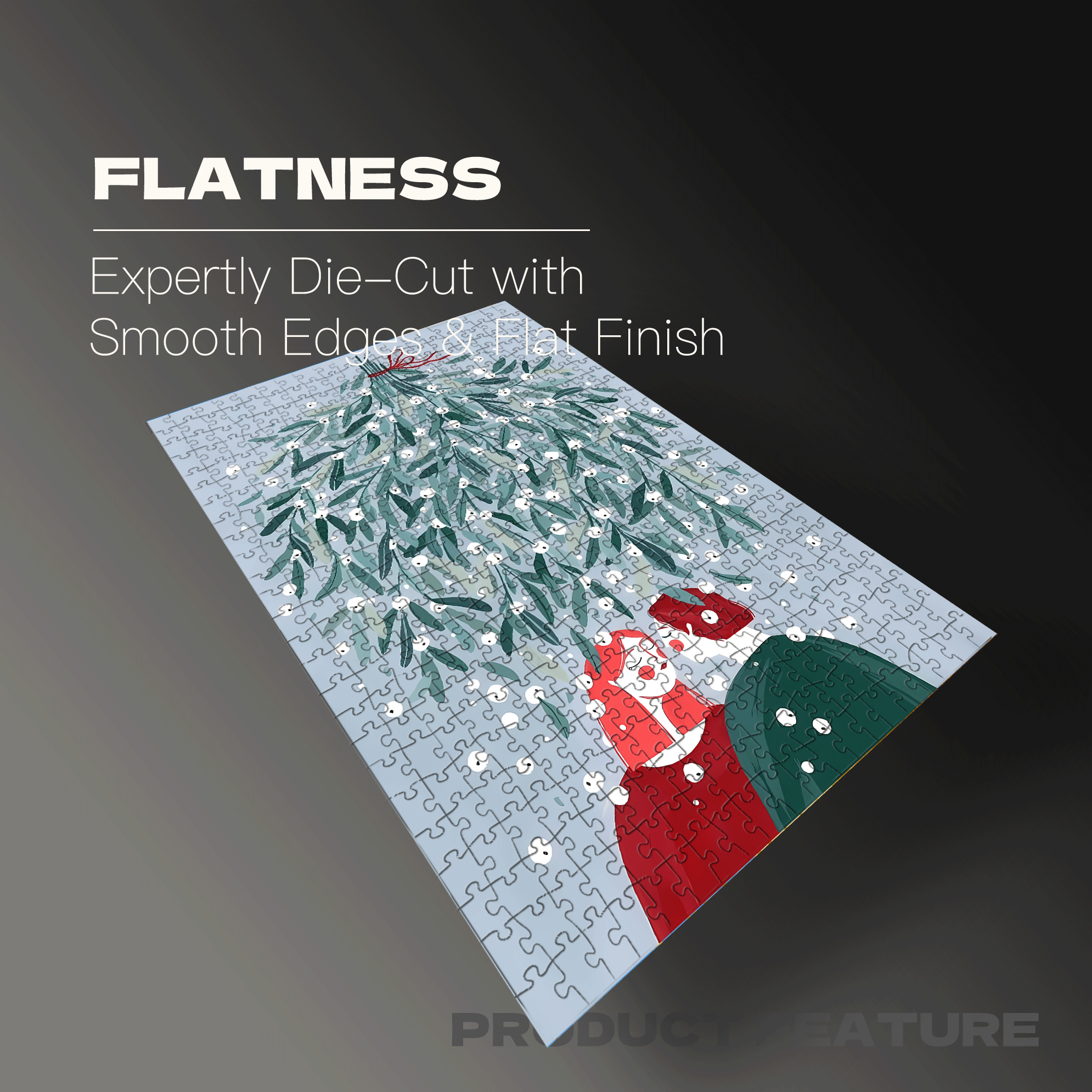 A Love Story Amidst Falling Snowflakes 500pcs/1000pcs Jigsaw Puzzle, Scratch-Resistant, Interactive Family Game & Brain-Boosting DIY Decor, Perfect for Halloween, Christmas & New Year Gifts, Family Puzzle Game