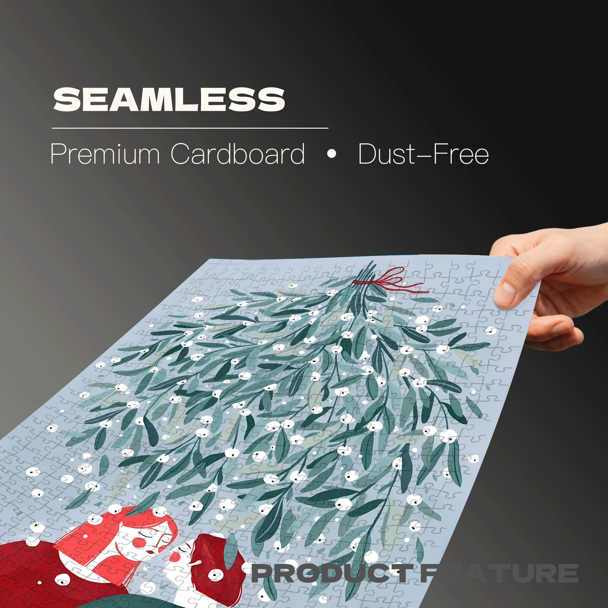 A Love Story Amidst Falling Snowflakes 500pcs/1000pcs Jigsaw Puzzle, Scratch-Resistant, Interactive Family Game & Brain-Boosting DIY Decor, Perfect for Halloween, Christmas & New Year Gifts, Family Puzzle Game