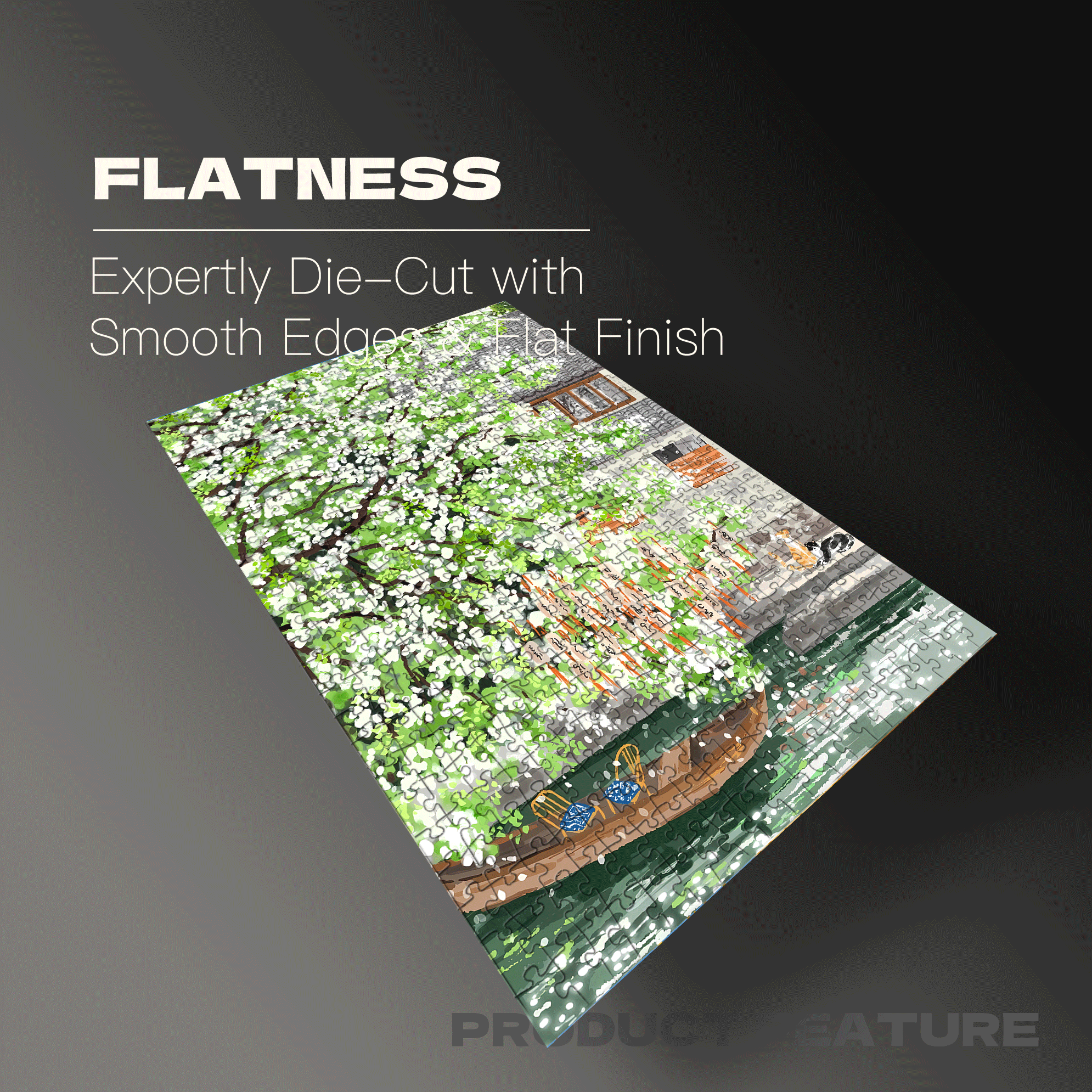 A Pear Tree Is In Bloom 500pcs/1000pcs Jigsaw Puzzle, Scratch-Resistant, Interactive Family Game & Brain-Boosting DIY Decor, Perfect for Halloween, Christmas & New Year Gifts, Family Puzzle Game