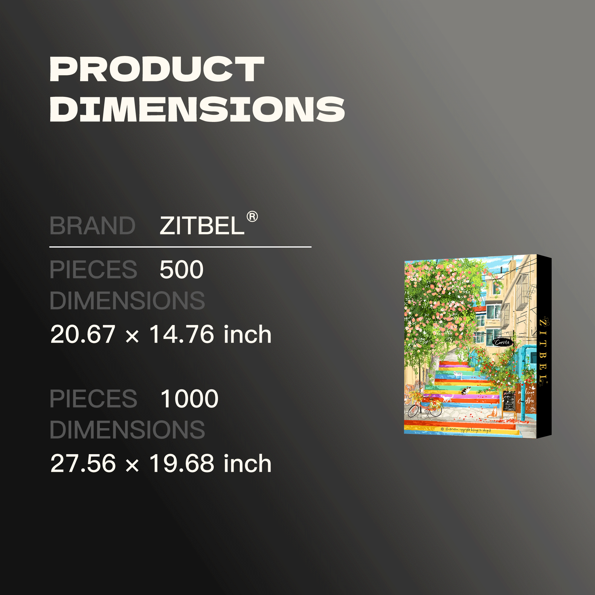 A Rainbow Staircase In The Sunlight 500pcs/1000pcs Jigsaw Puzzle, Scratch-Resistant, Interactive Family Game & Brain-Boosting DIY Decor, Perfect for Halloween, Christmas & New Year Gifts, Family Puzzle Game