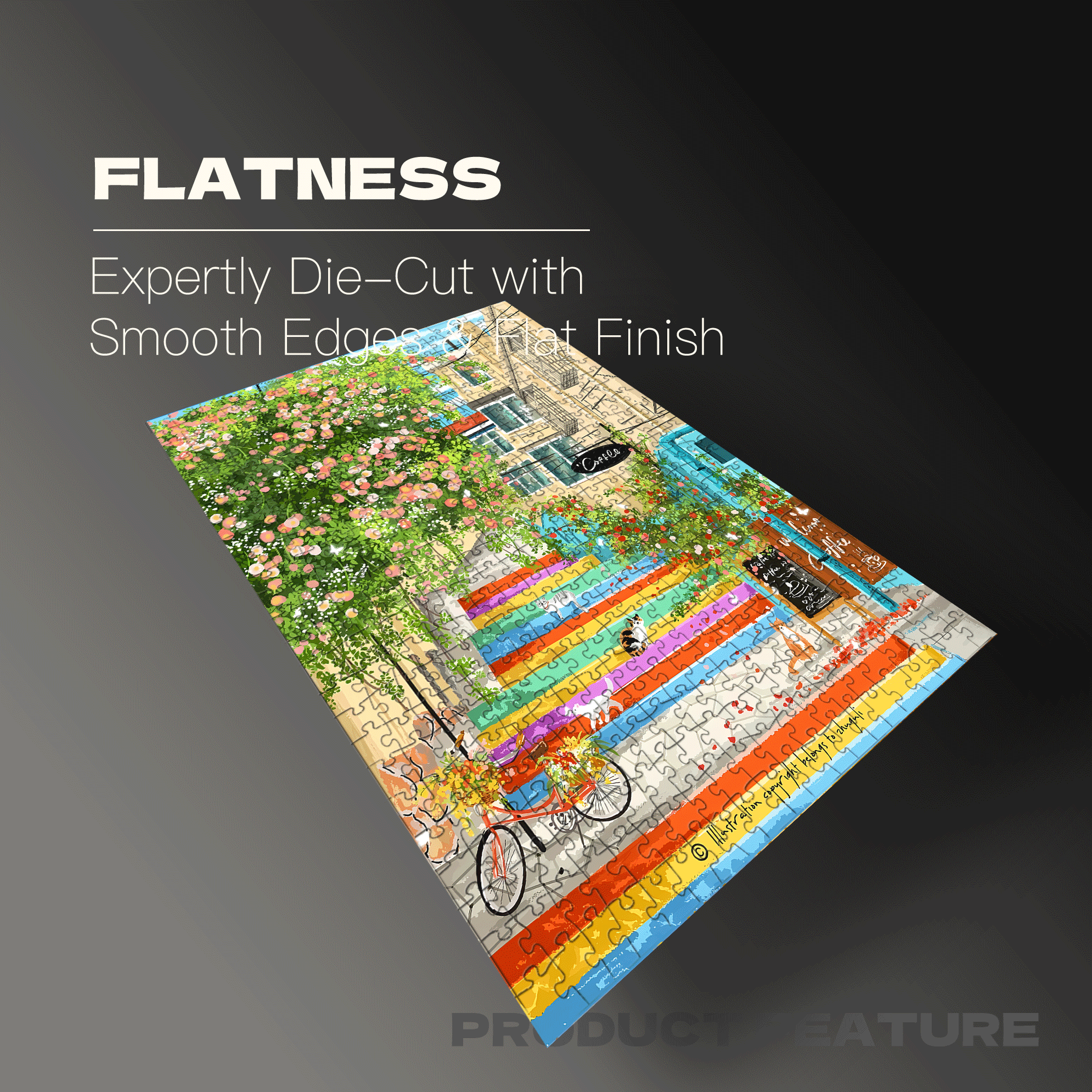 A Rainbow Staircase In The Sunlight 500pcs/1000pcs Jigsaw Puzzle, Scratch-Resistant, Interactive Family Game & Brain-Boosting DIY Decor, Perfect for Halloween, Christmas & New Year Gifts, Family Puzzle Game