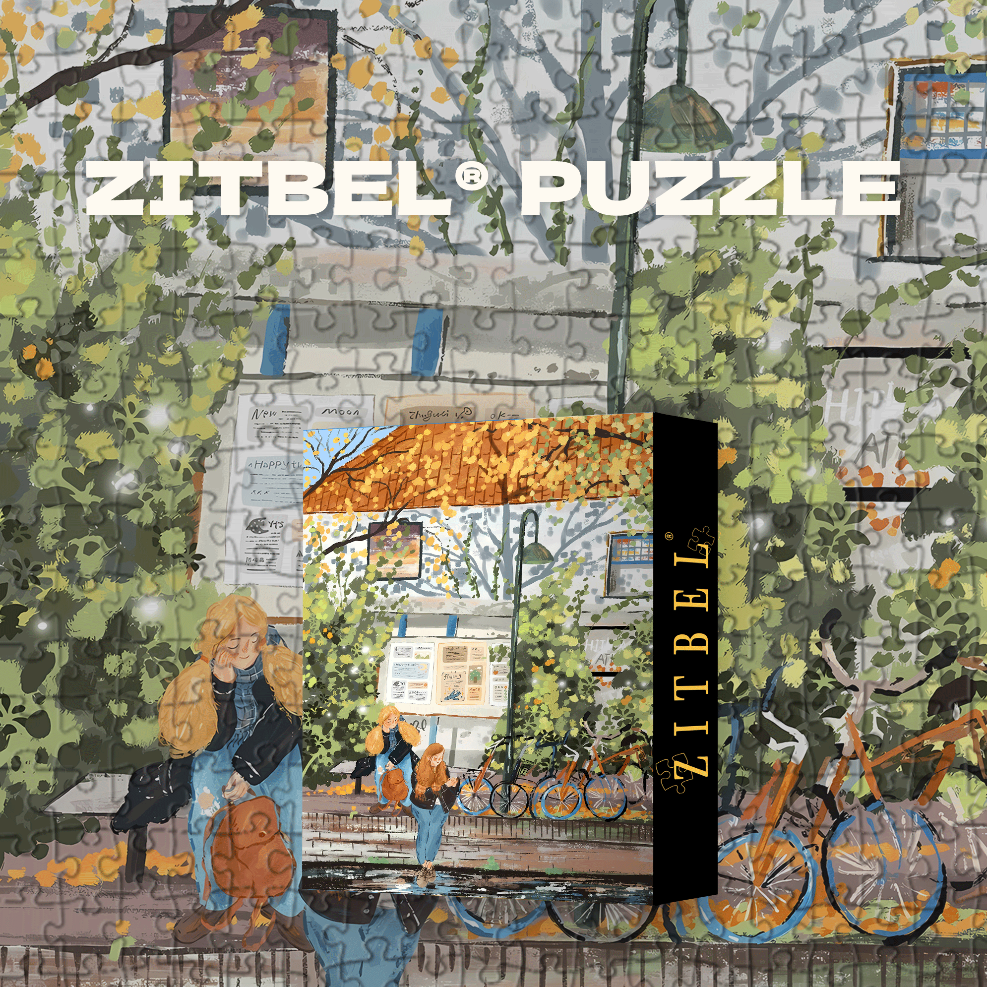 A Warm Afternoon 500pcs/1000pcs Jigsaw Puzzle, Scratch-Resistant, Interactive Family Game & Brain-Boosting DIY Decor, Perfect for Halloween, Christmas & New Year Gifts, Family Puzzle Game