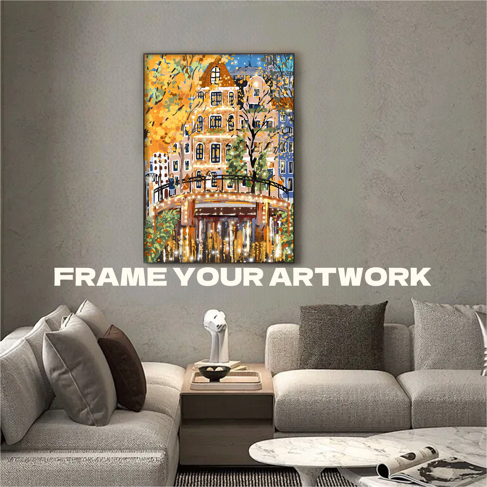 An Autumn Night 500pcs/1000pcs Jigsaw Puzzle, Scratch-Resistant, Interactive Family Game & Brain-Boosting DIY Decor, Perfect for Halloween, Christmas & New Year Gifts, Family Puzzle Game