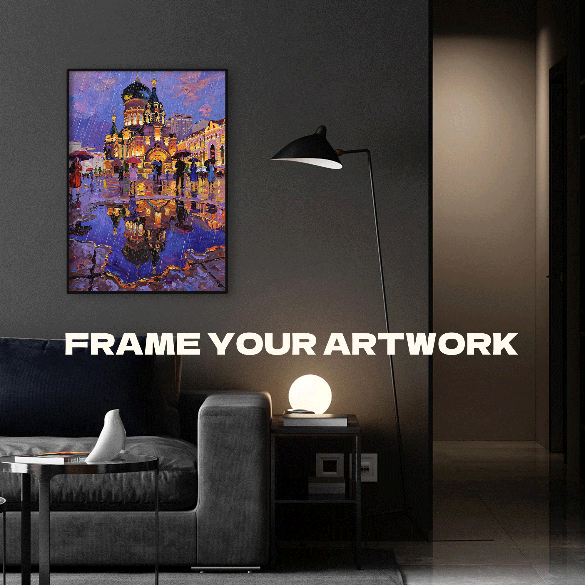 City Reflections In The Rain 500pcs/1000pcs Jigsaw Puzzle, Scratch-Resistant, Interactive Family Game & Brain-Boosting DIY Decor, Perfect for Halloween, Christmas & New Year Gifts, Family Puzzle Game
