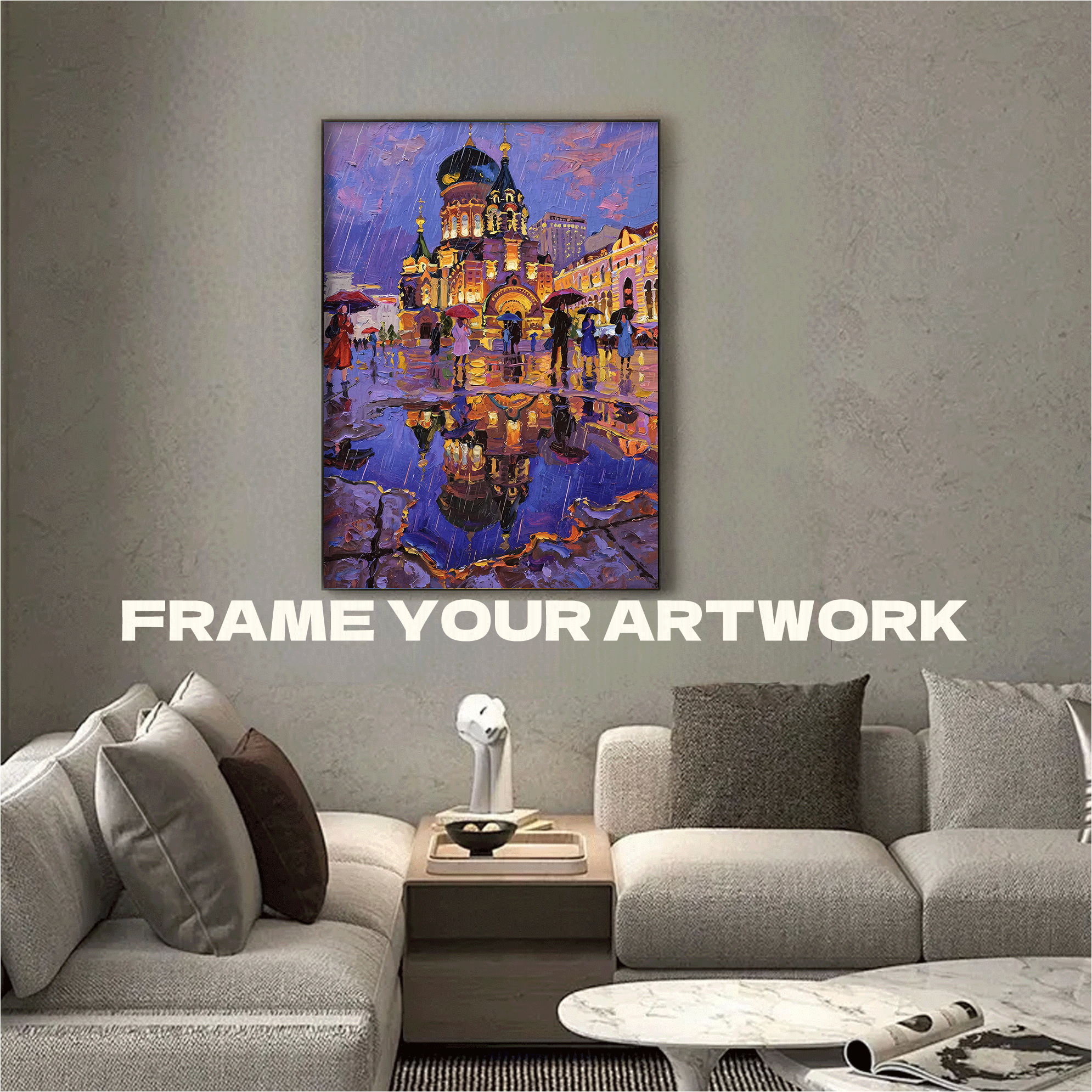 City Reflections In The Rain 500pcs/1000pcs Jigsaw Puzzle, Scratch-Resistant, Interactive Family Game & Brain-Boosting DIY Decor, Perfect for Halloween, Christmas & New Year Gifts, Family Puzzle Game
