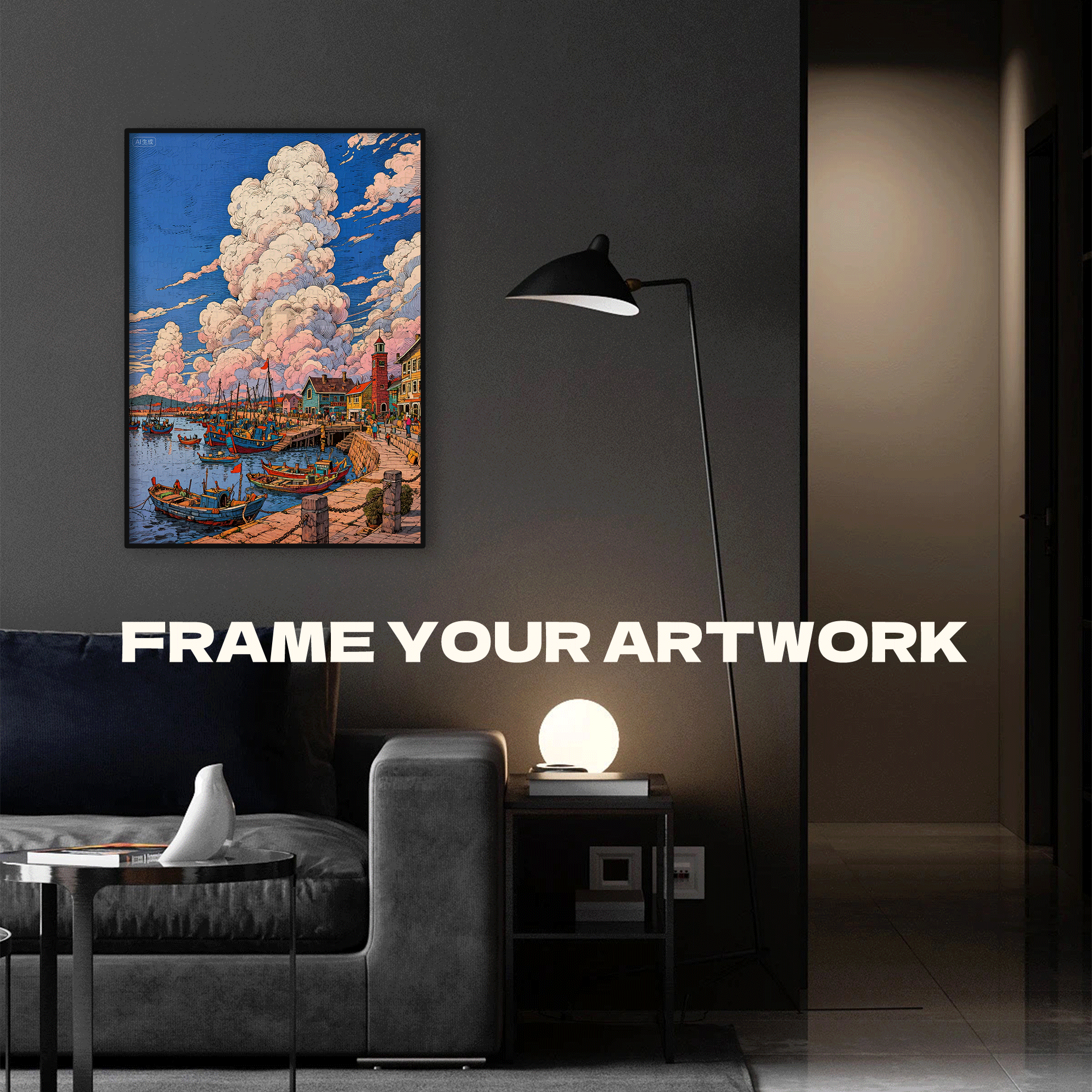 Cloud Harbor 500pcs/1000pcs Jigsaw Puzzle, Scratch-Resistant, Interactive Family Game & Brain-Boosting DIY Decor, Perfect for Halloween, Christmas & New Year Gifts, Family Puzzle Game