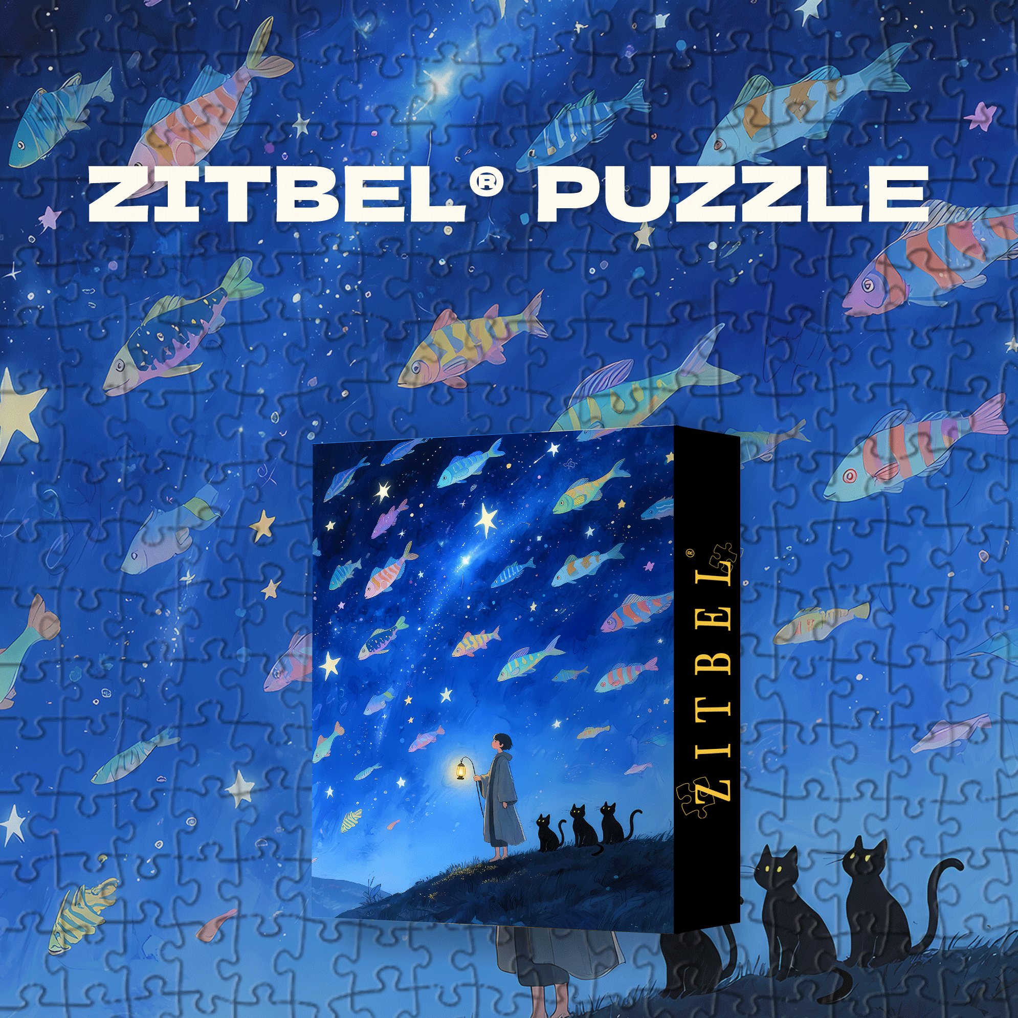 Explore By Lantern 500pcs/1000pcs Jigsaw Puzzle, Scratch-Resistant, Interactive Family Game & Brain-Boosting DIY Decor, Perfect for Halloween, Christmas & New Year Gifts, Family Puzzle Game