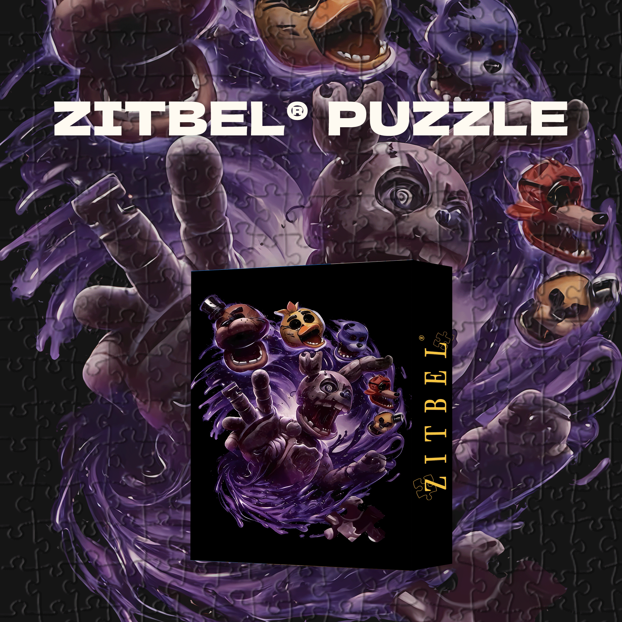 Five Night 500pcs/1000pcs Jigsaw Puzzle, Scratch-Resistant, Interactive Family Game & Brain-Boosting DIY Decor, Perfect for Halloween, Christmas & New Year Gifts, Family Puzzle Game