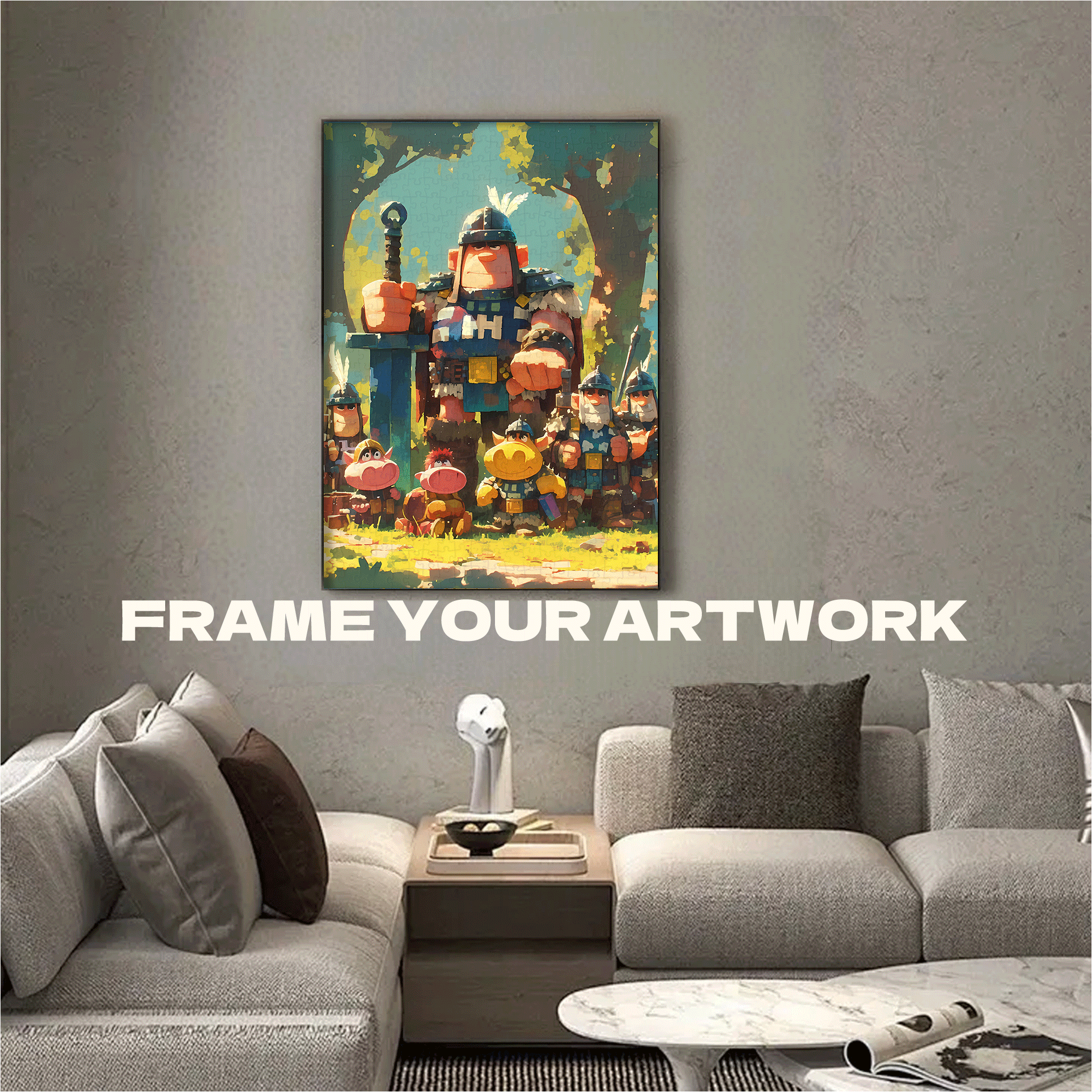 Game Characters 500pcs/1000pcs Jigsaw Puzzle, Scratch-Resistant, Interactive Family Game & Brain-Boosting DIY Decor, Perfect for Halloween, Christmas & New Year Gifts, Family Puzzle Game