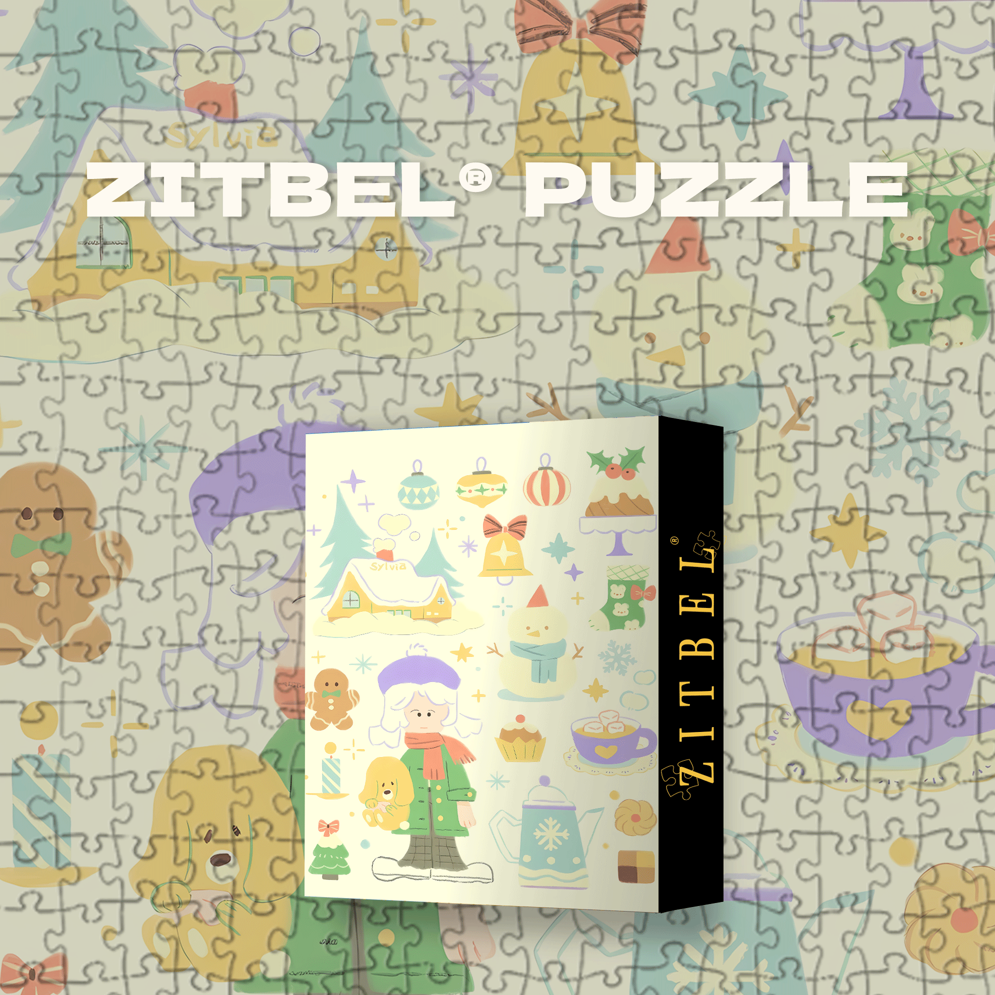 Happy Winter! 500pcs/1000pcs Jigsaw Puzzle, Scratch-Resistant, Interactive Family Game & Brain-Boosting DIY Decor, Perfect for Halloween, Christmas & New Year Gifts, Family Puzzle Game