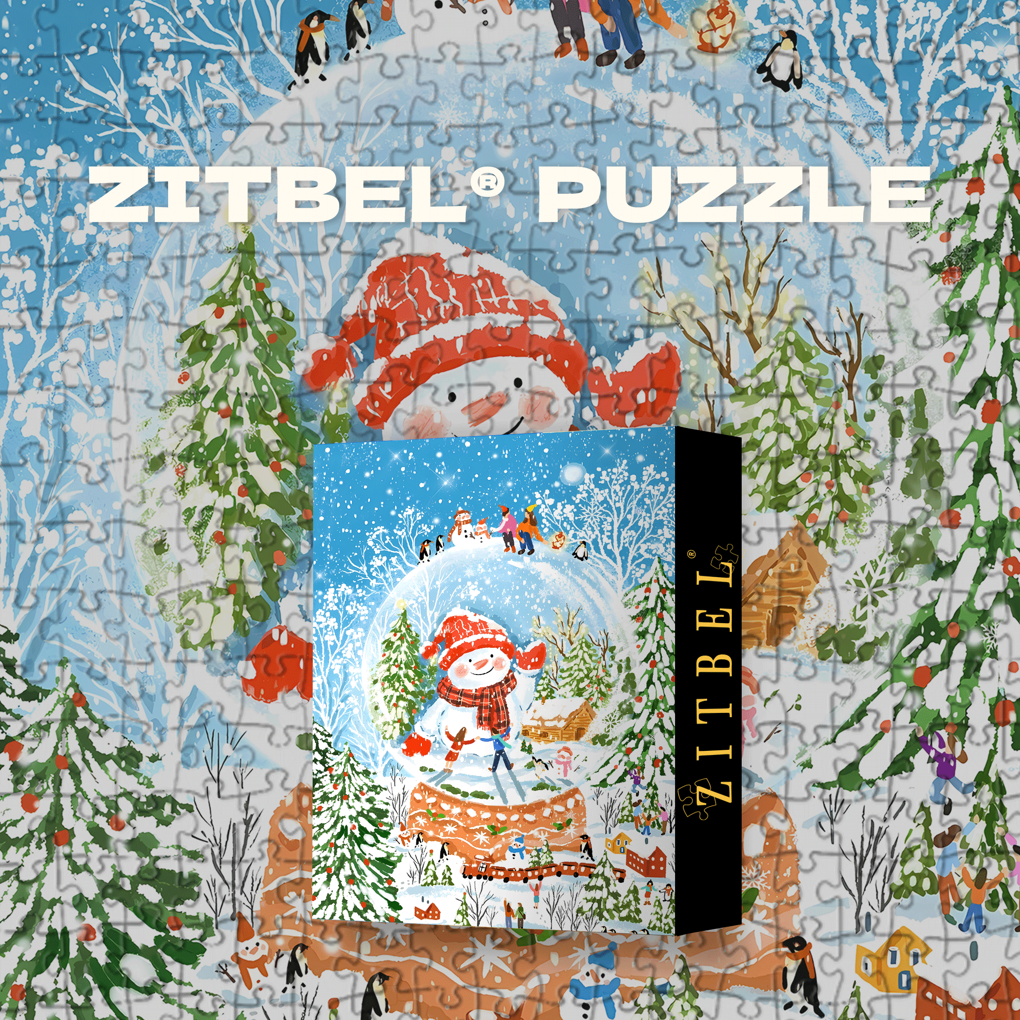 Heavy Snow Today 500pcs/1000pcs Jigsaw Puzzle, Scratch-Resistant, Interactive Family Game & Brain-Boosting DIY Decor, Perfect for Halloween, Christmas & New Year Gifts, Family Puzzle Game