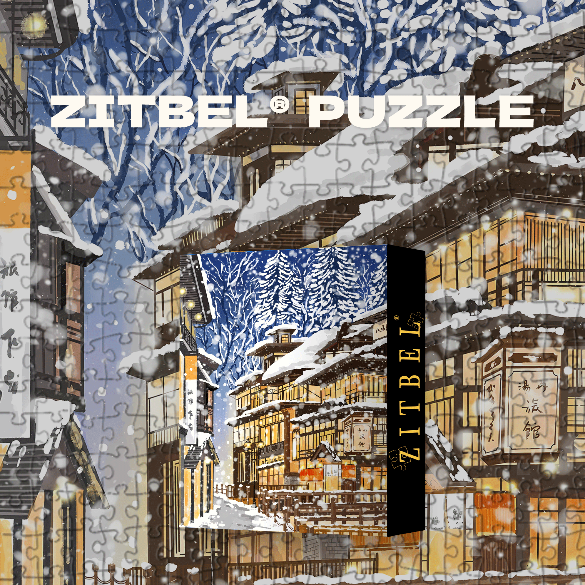 Hot Spring Hotel 2 500pcs/1000pcs Jigsaw Puzzle, Scratch-Resistant, Interactive Family Game & Brain-Boosting DIY Decor, Perfect for Halloween, Christmas & New Year Gifts, Family Puzzle Game