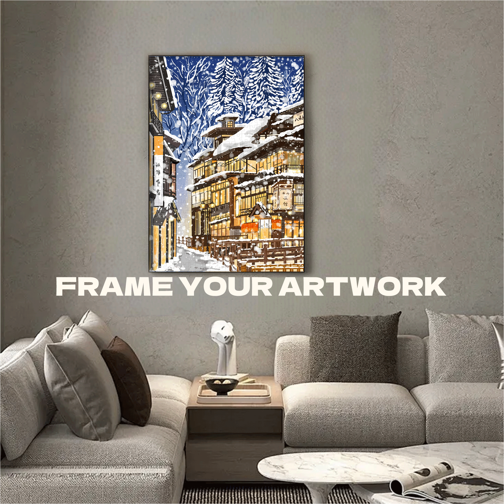 Hot Spring Hotel 2 500pcs/1000pcs Jigsaw Puzzle, Scratch-Resistant, Interactive Family Game & Brain-Boosting DIY Decor, Perfect for Halloween, Christmas & New Year Gifts, Family Puzzle Game