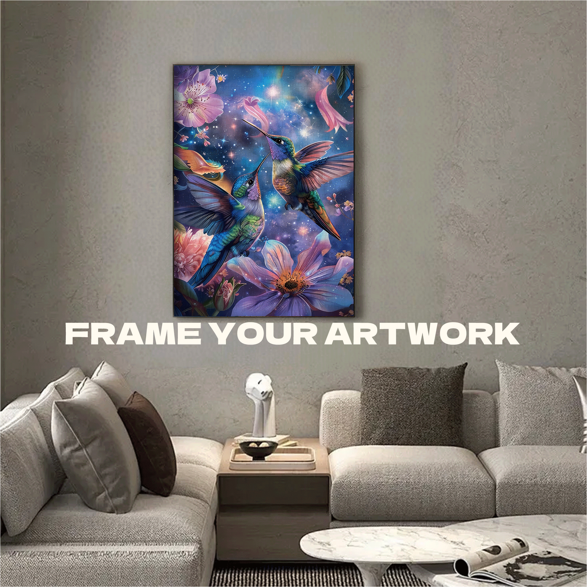 Hummingbird Universe 500pcs/1000pcs Jigsaw Puzzle, Scratch-Resistant, Interactive Family Game & Brain-Boosting DIY Decor, Perfect for Halloween, Christmas & New Year Gifts, Family Puzzle Game